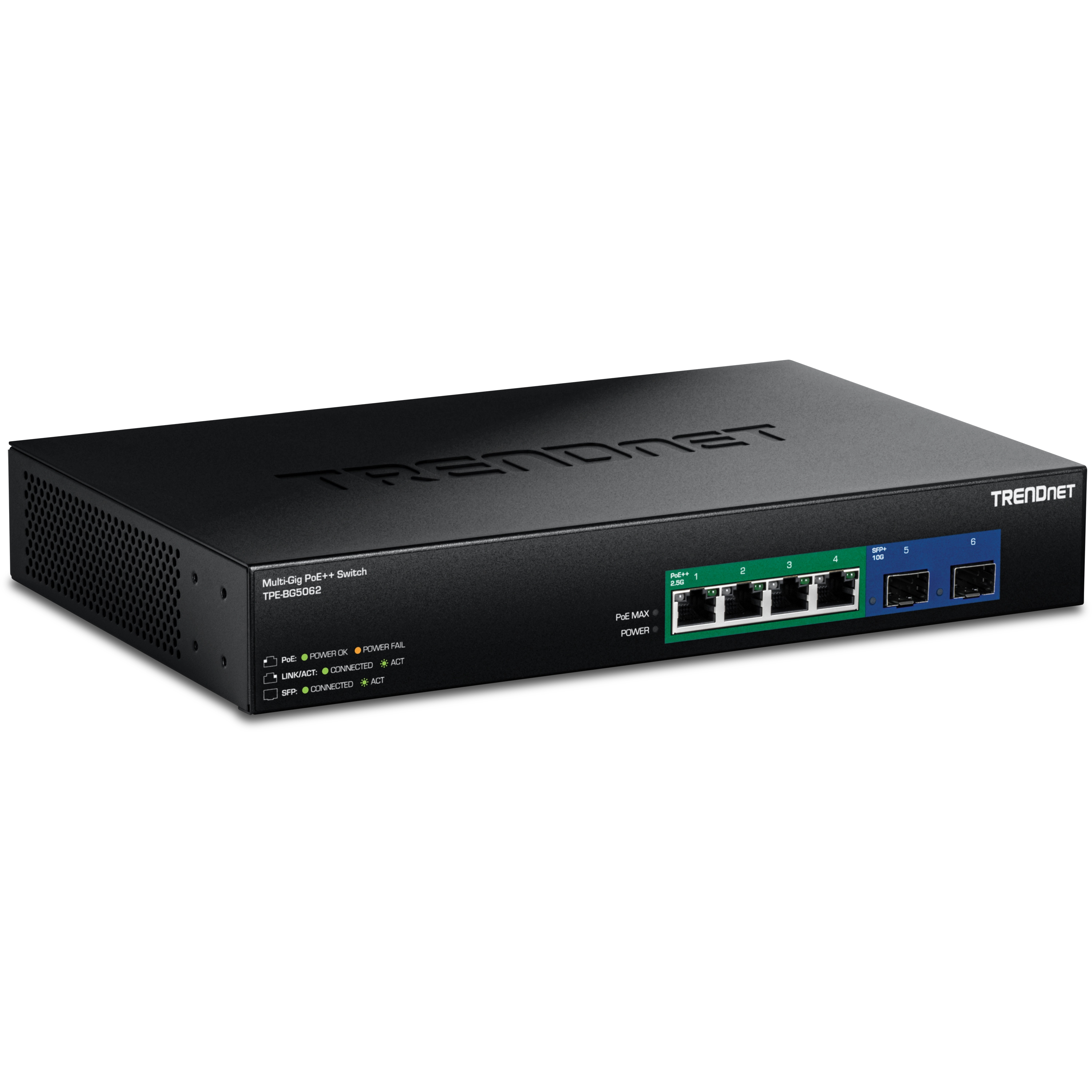 6-PORT 2.5G GAN POWER POE++ SWITCH W.10G SFP+ PORT 240W