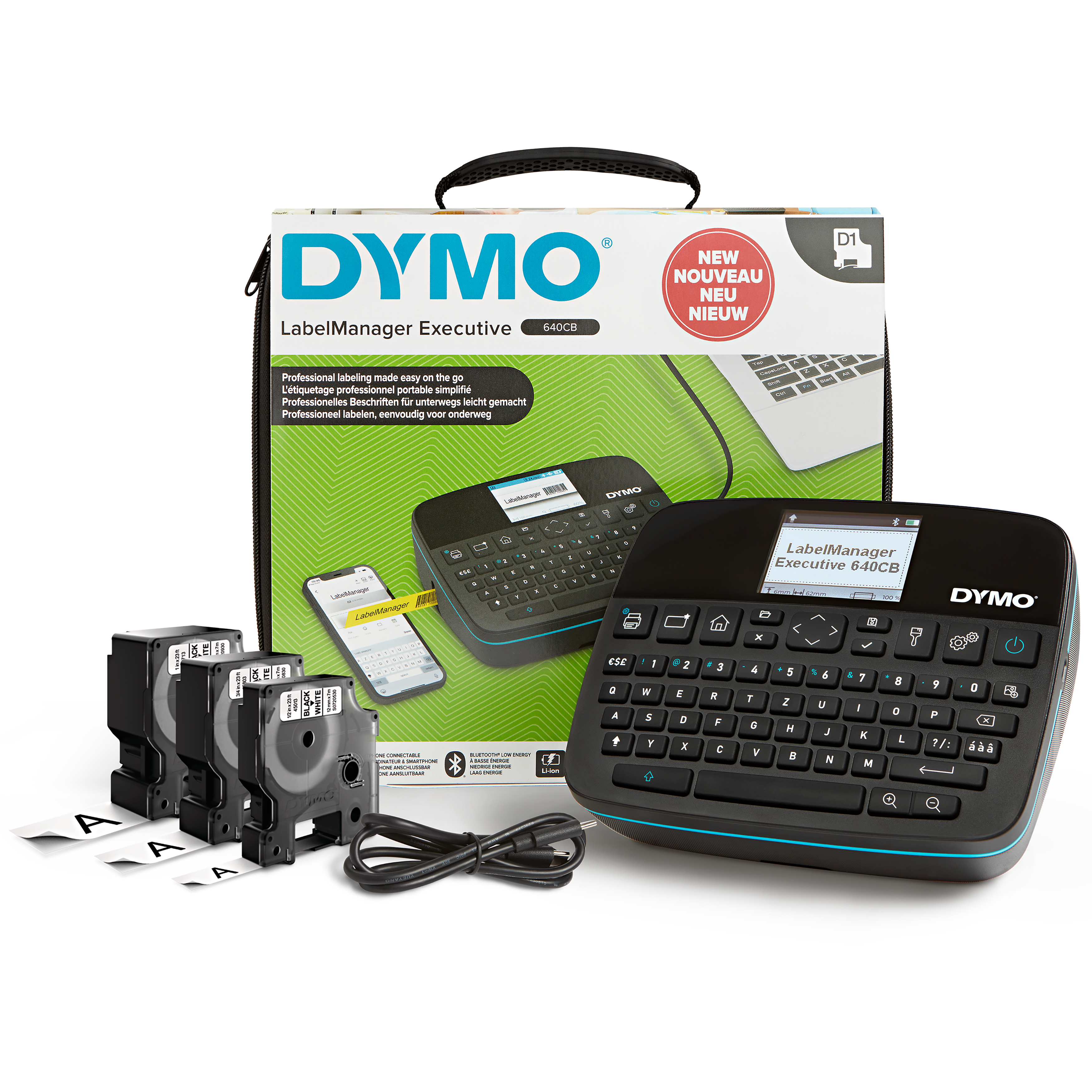 DYMO Labelmanager 640 CB Set Beschriftungsgerät schwarz