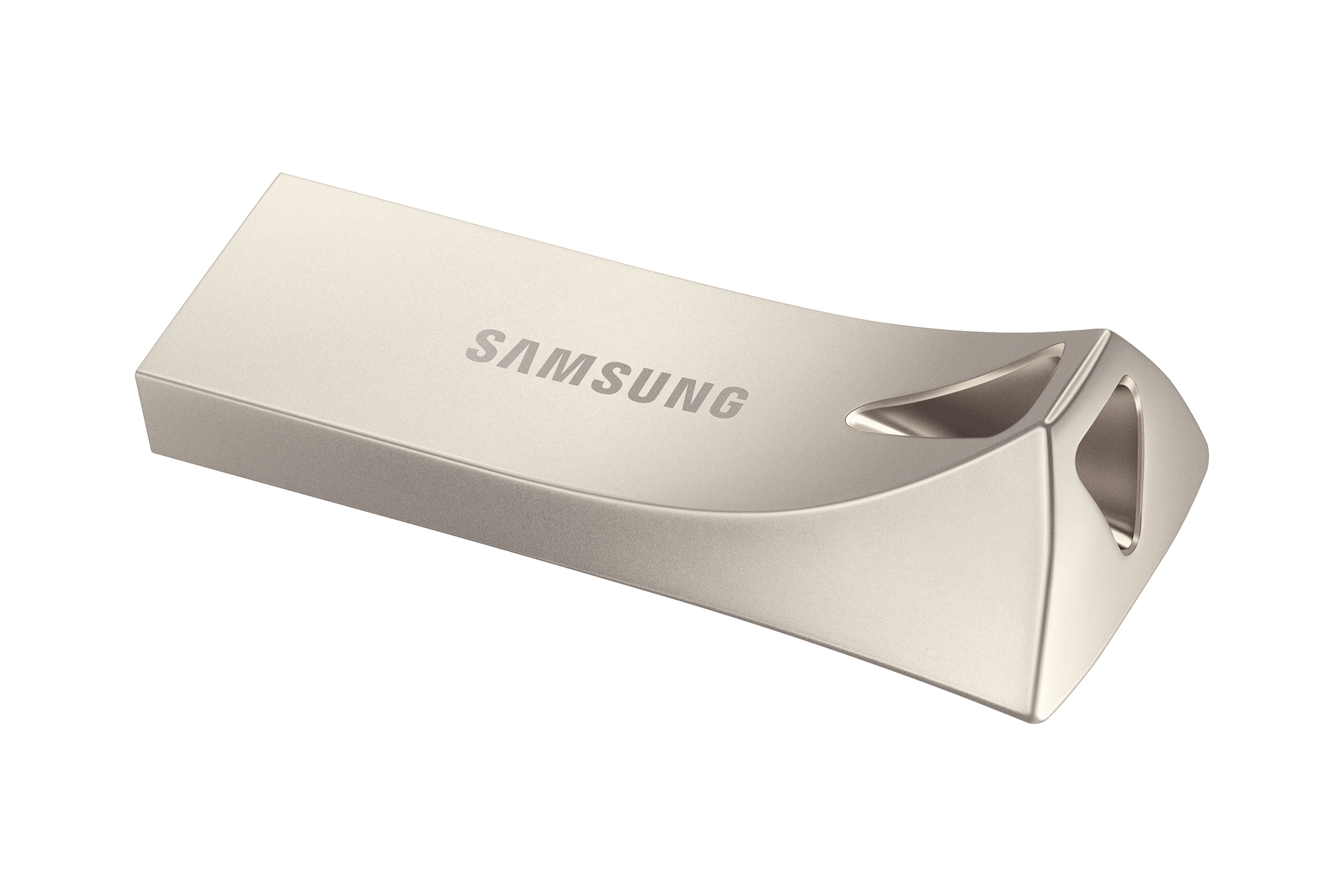 SAMSUNG BAR Plus USB Typ-A 256GB 400 MB/s Lesen 110 MB/s Schreiben widerstandsfähiger USB 3.1 Champagne Silver mit Schlüsselring