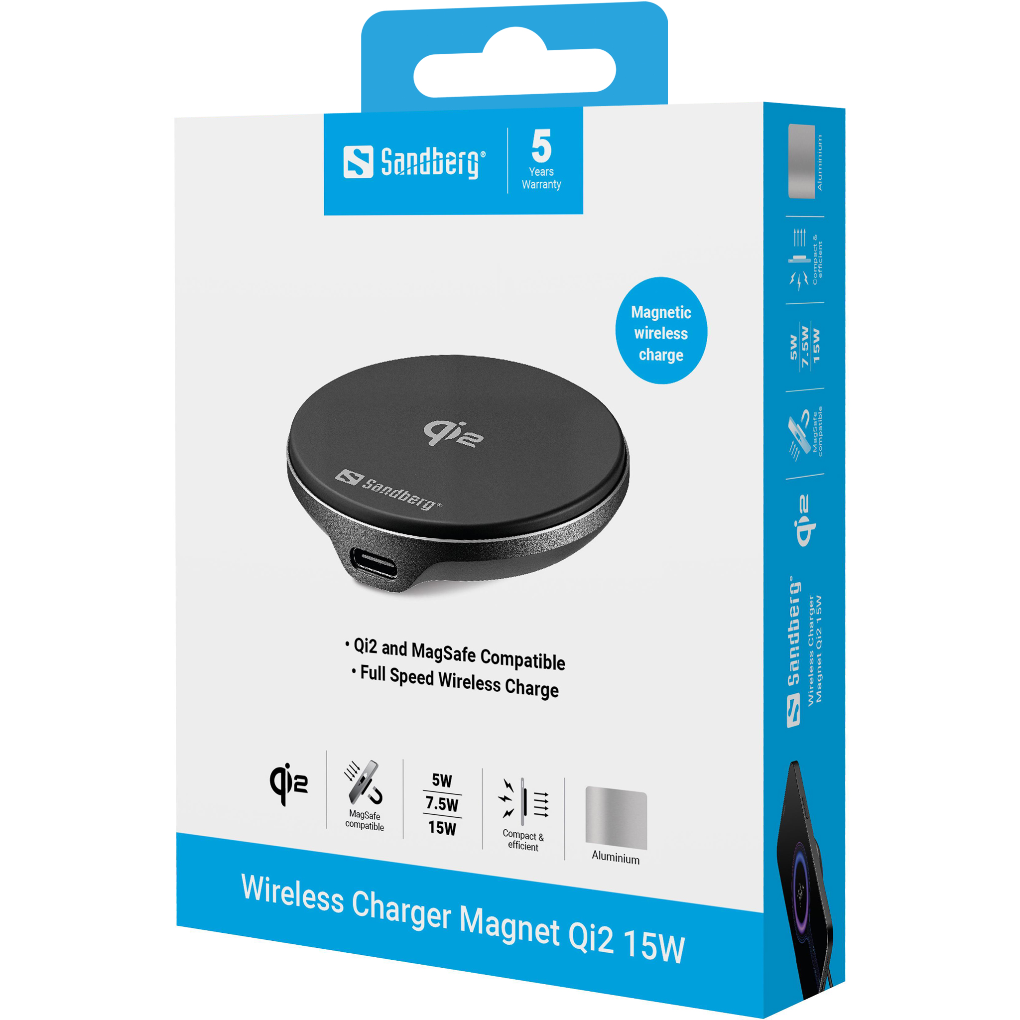 SANDBERG Wireless Charger Mag Qi2 15W