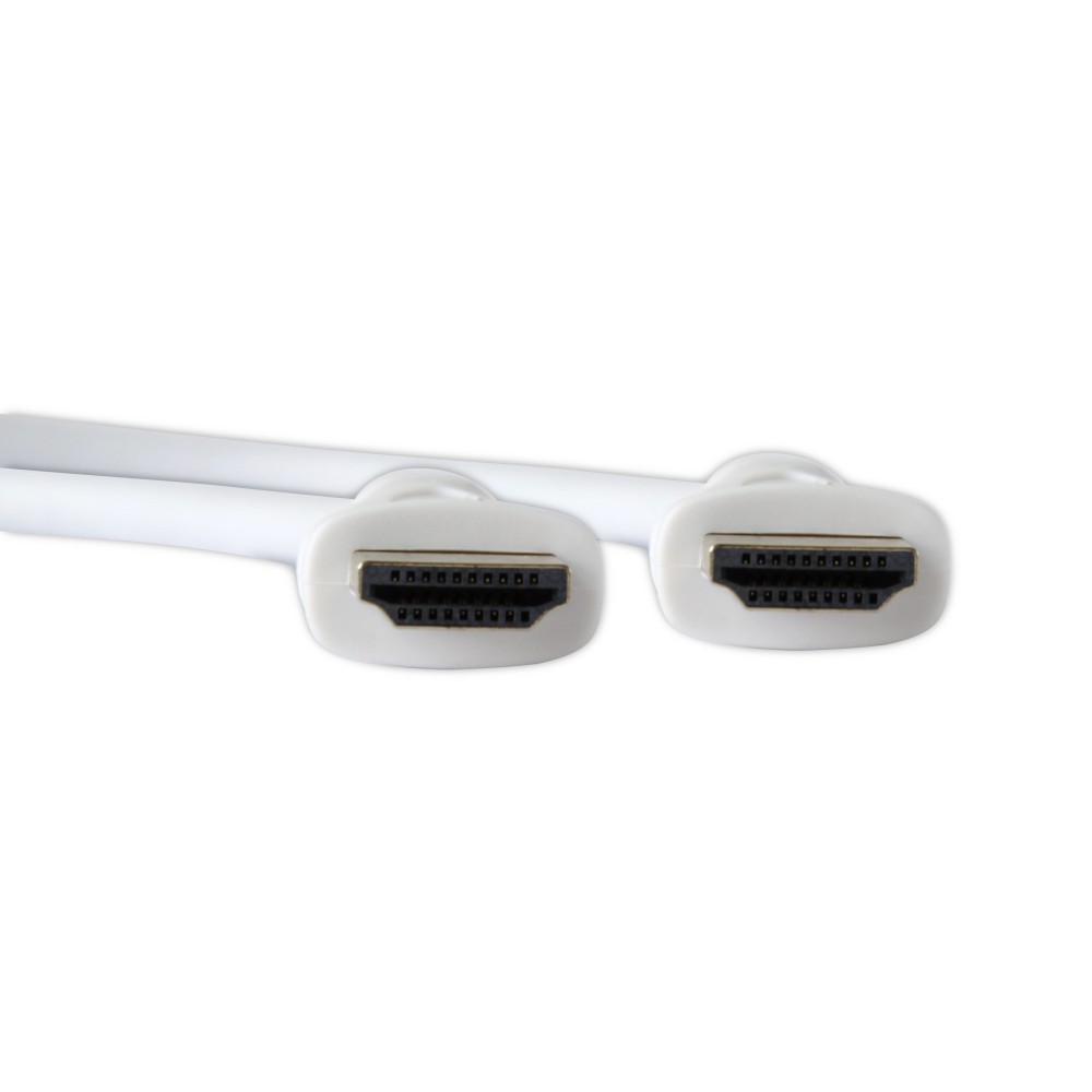 Techly HDMI High Speed Kabel mit Ethernet, M/M, 0.5m, weiß