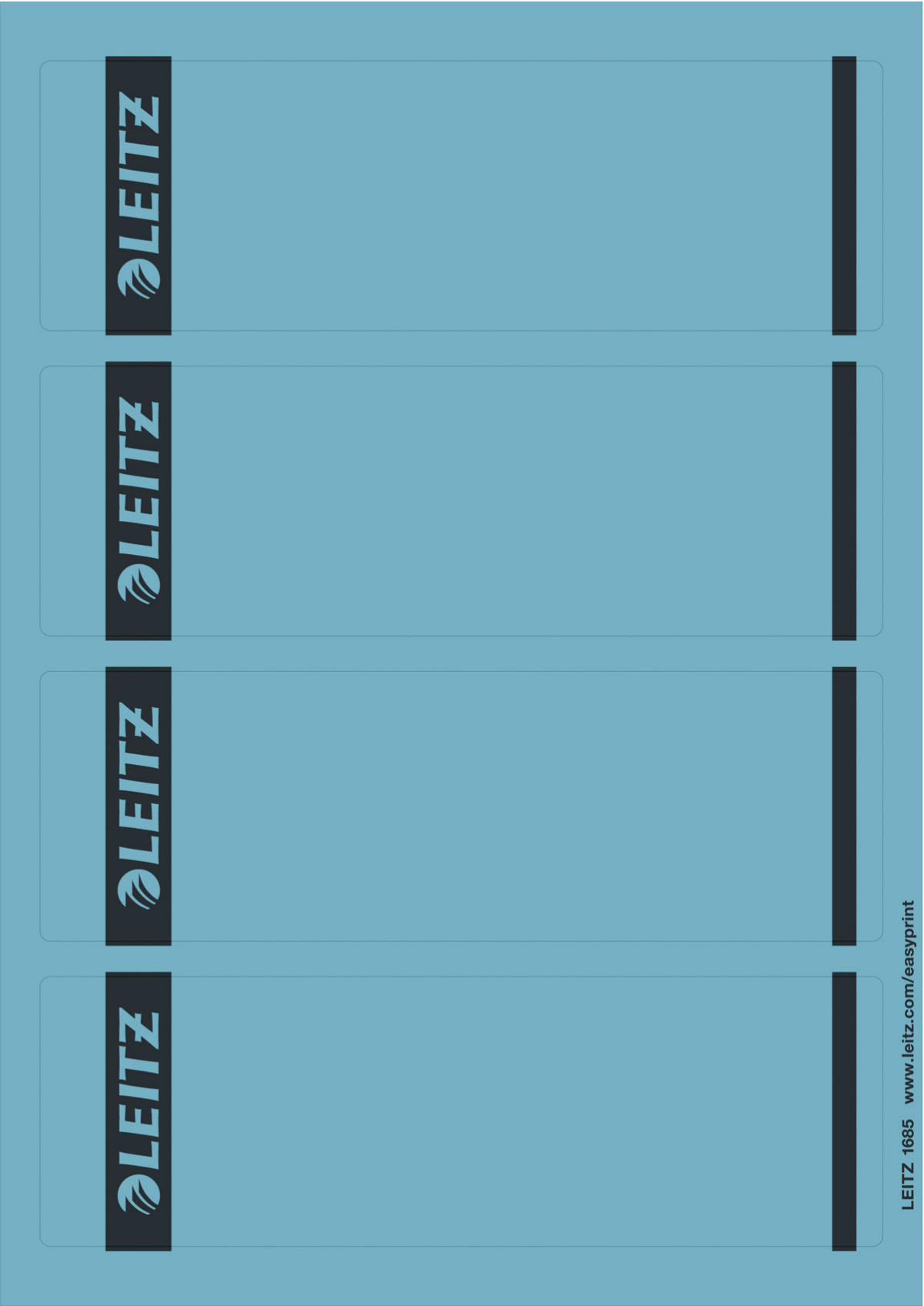 LEITZ Ordneretiketten 1685/2-35 blau, 100 St.