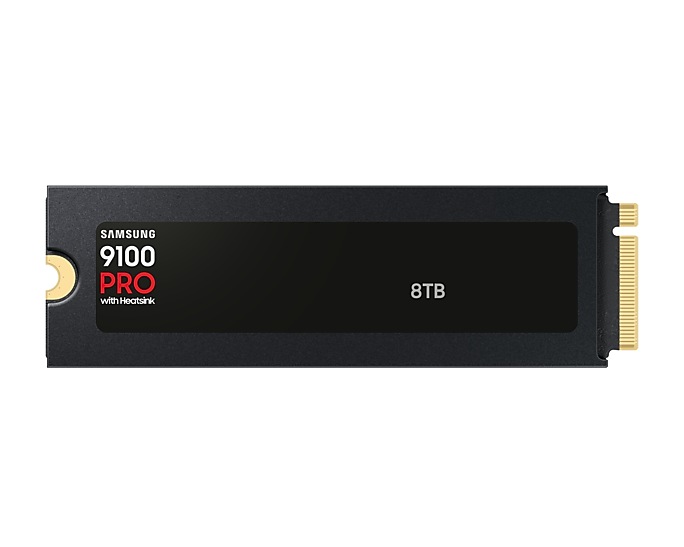 SAMSUNG 9100 PRO SSD Heatsink 8TB M.2 PCIe Gen 5.0 x2 NVMe 14.800 MB/s Lesen 13.400 MB/s Schreiben Interne SSD für PC-Gaming