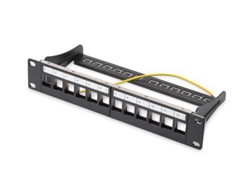 DIGITUS Patchpanel 1HE 12-Port Modular schw.