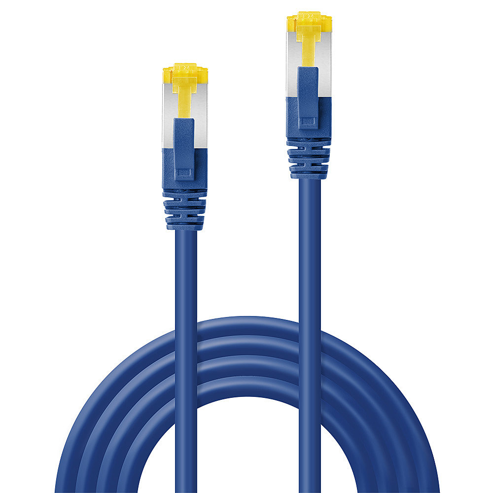 LINDY Patchkabel Cat6A S/FTP LSZH Cat7 Rohkabel blau 0.30m