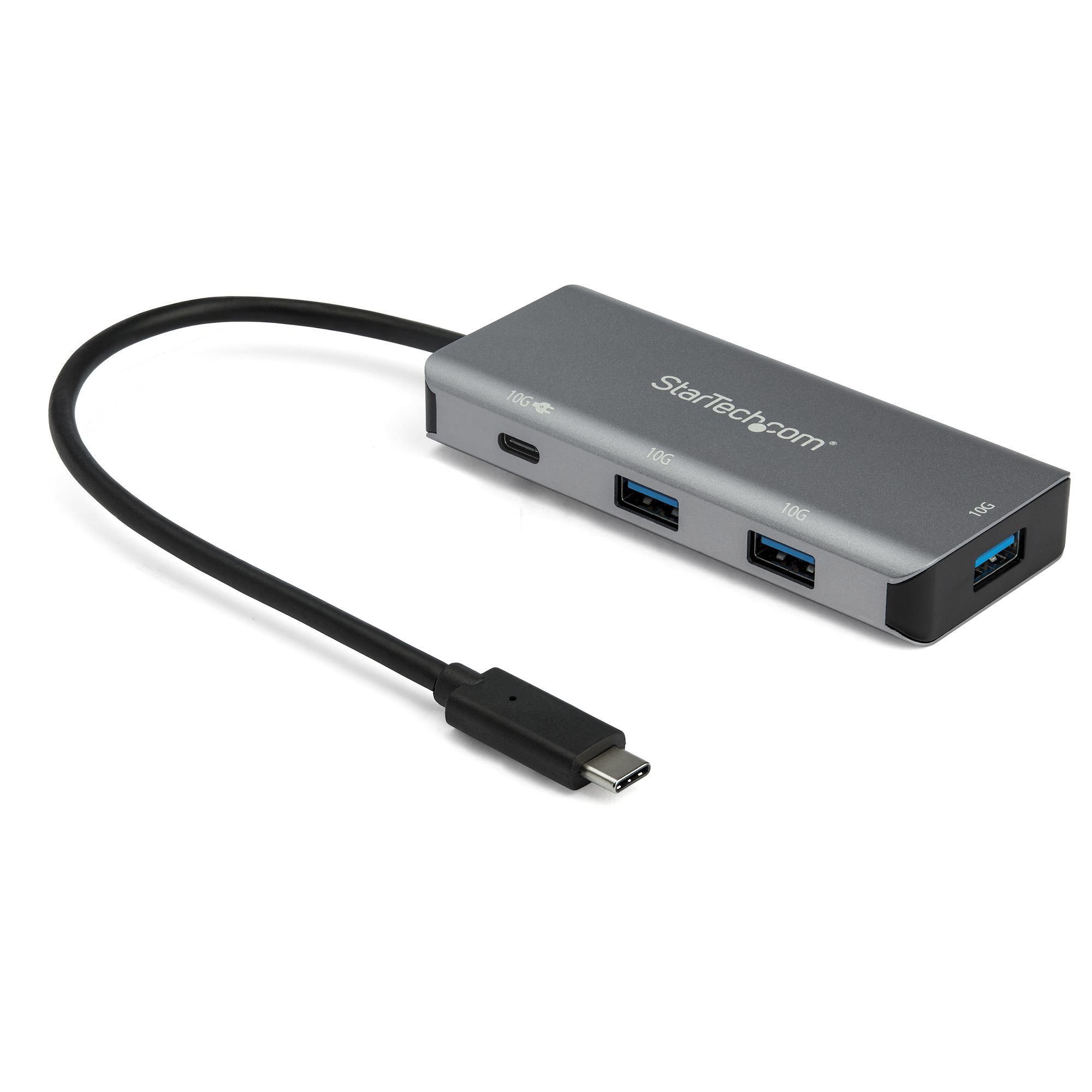 4-PORT USB-C HUB WITH PD 10GBPS - 3X USB-A/1X USB-C