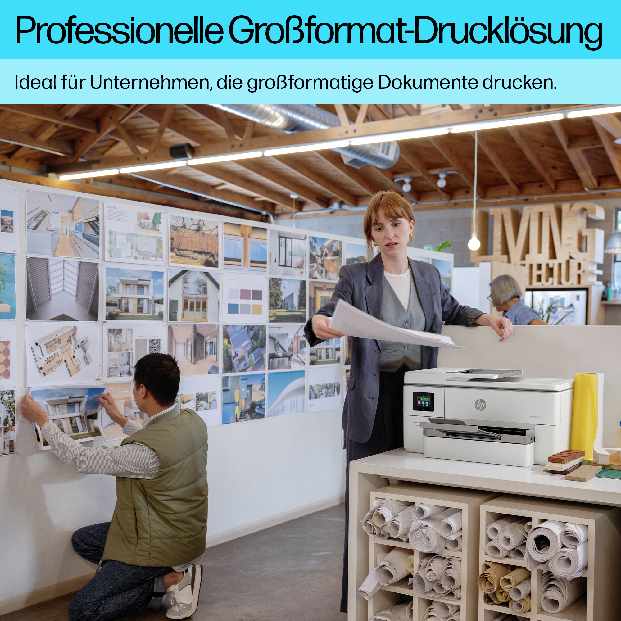 HP OfficeJet Pro 9720e All-in-One 3 in 1 Tintenstrahl-Multifunktionsdrucker weiß, HP Instant Ink-fähig