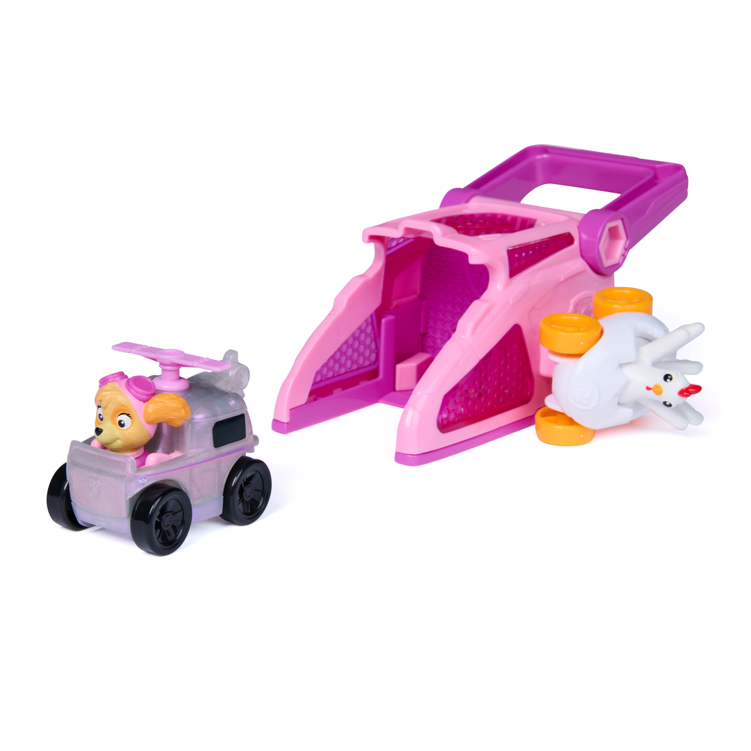 Paw Patrol - Pup Squad Launcher mit Skye und Henrietta Fahrzeugen, Spielfahrzeug