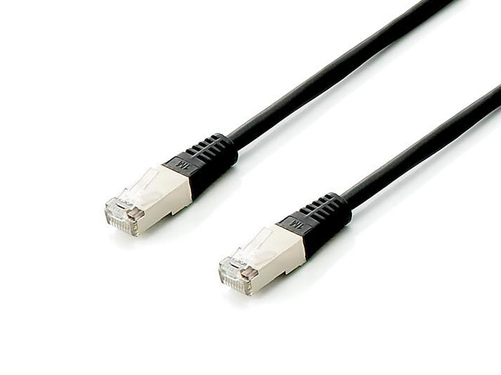 Equip Patchkabel Cat6A 10x S/FTP 2xRJ45 0.25m schwarz Plat