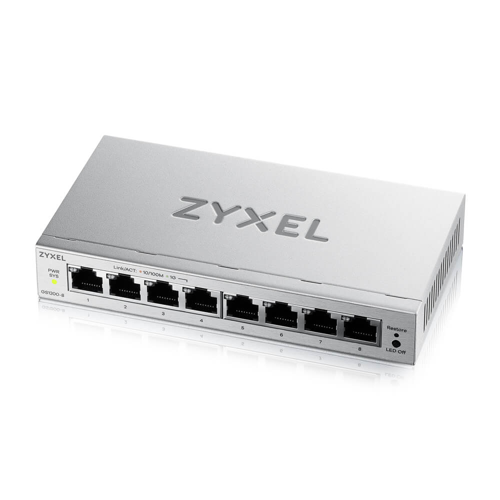 Zyxel GS1200-8V3 8-Port Gigabit web / smart managed Switch