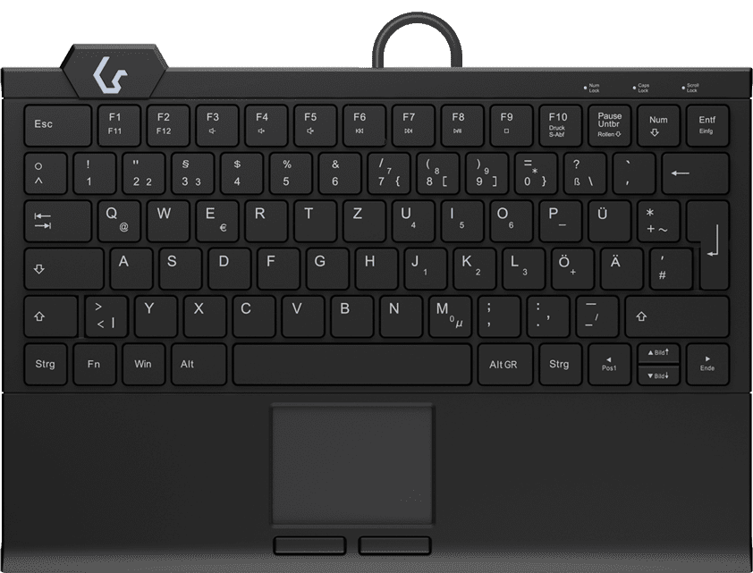 KeySonic Mini-TAS, Touchpad, Backlight, BK, KSK-5210ELU (DE)