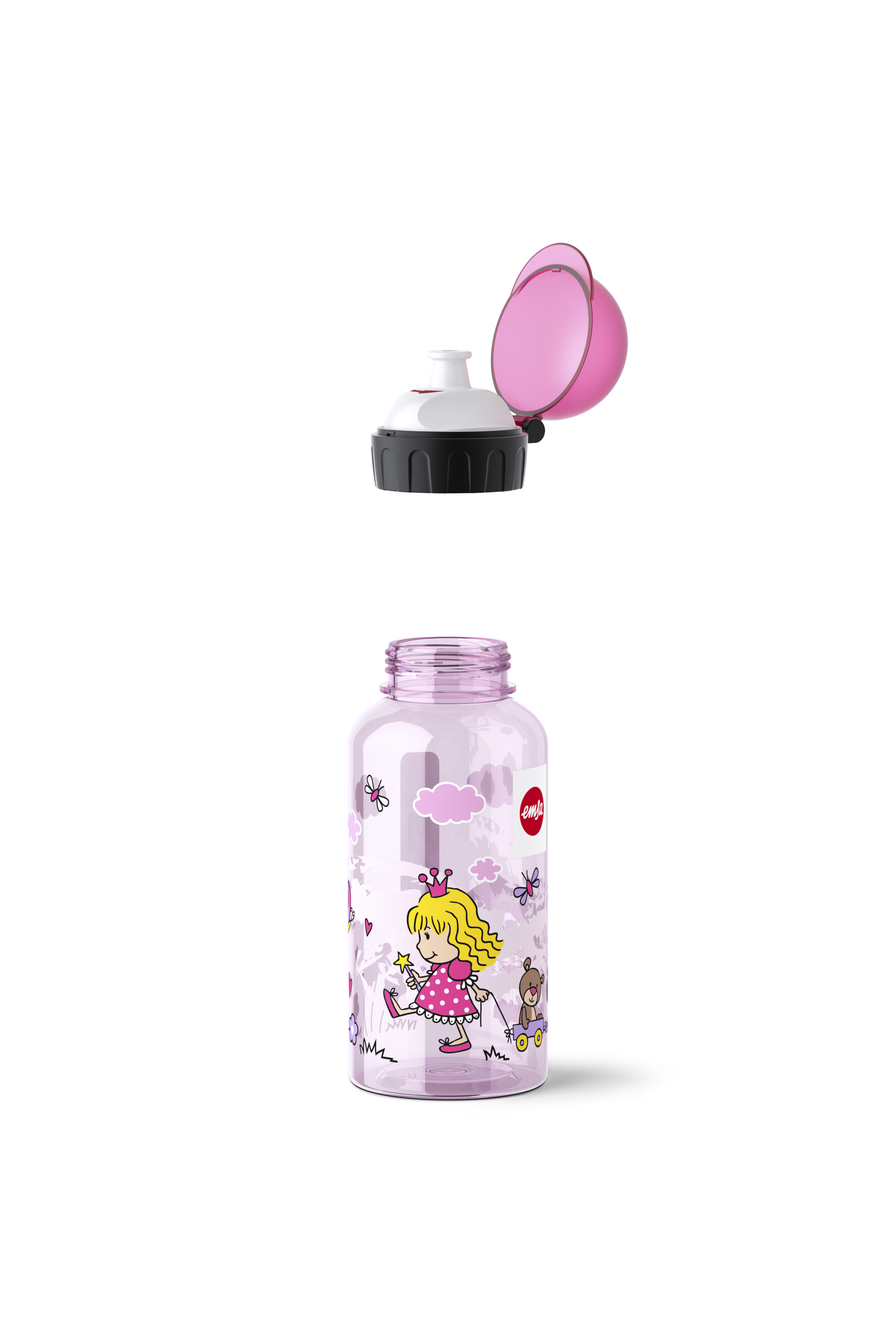 emsa Kinder Trinkflasche & Lunchbox Prinzessin transparent, 1 Set