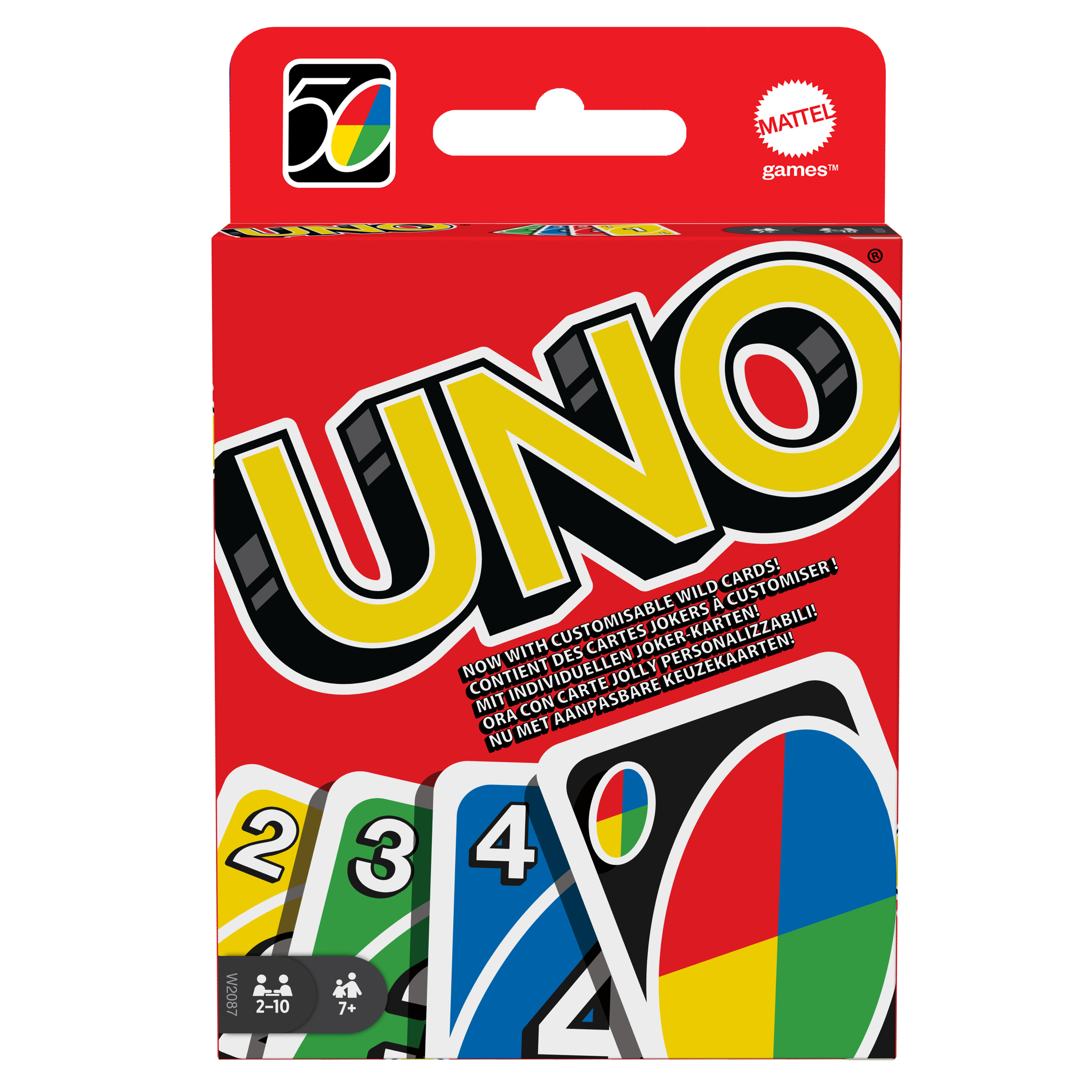 UNO Mattel Kartenspiel Klassik 2-10 Spieler 7+