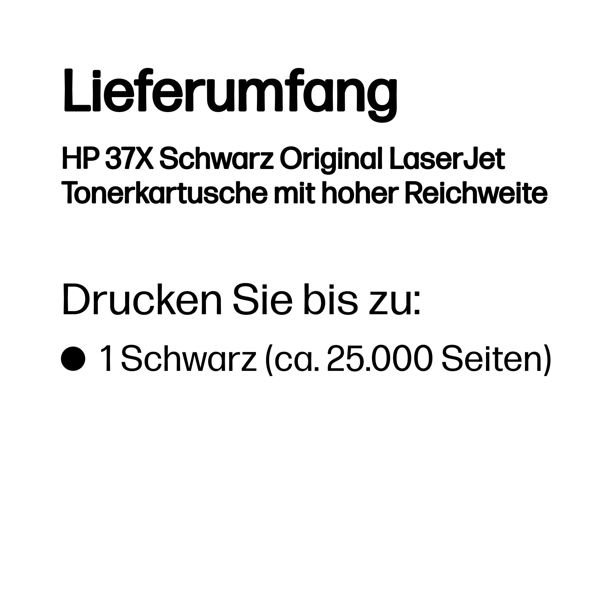 HP 37X (CF237X) schwarz Tonerkartusche