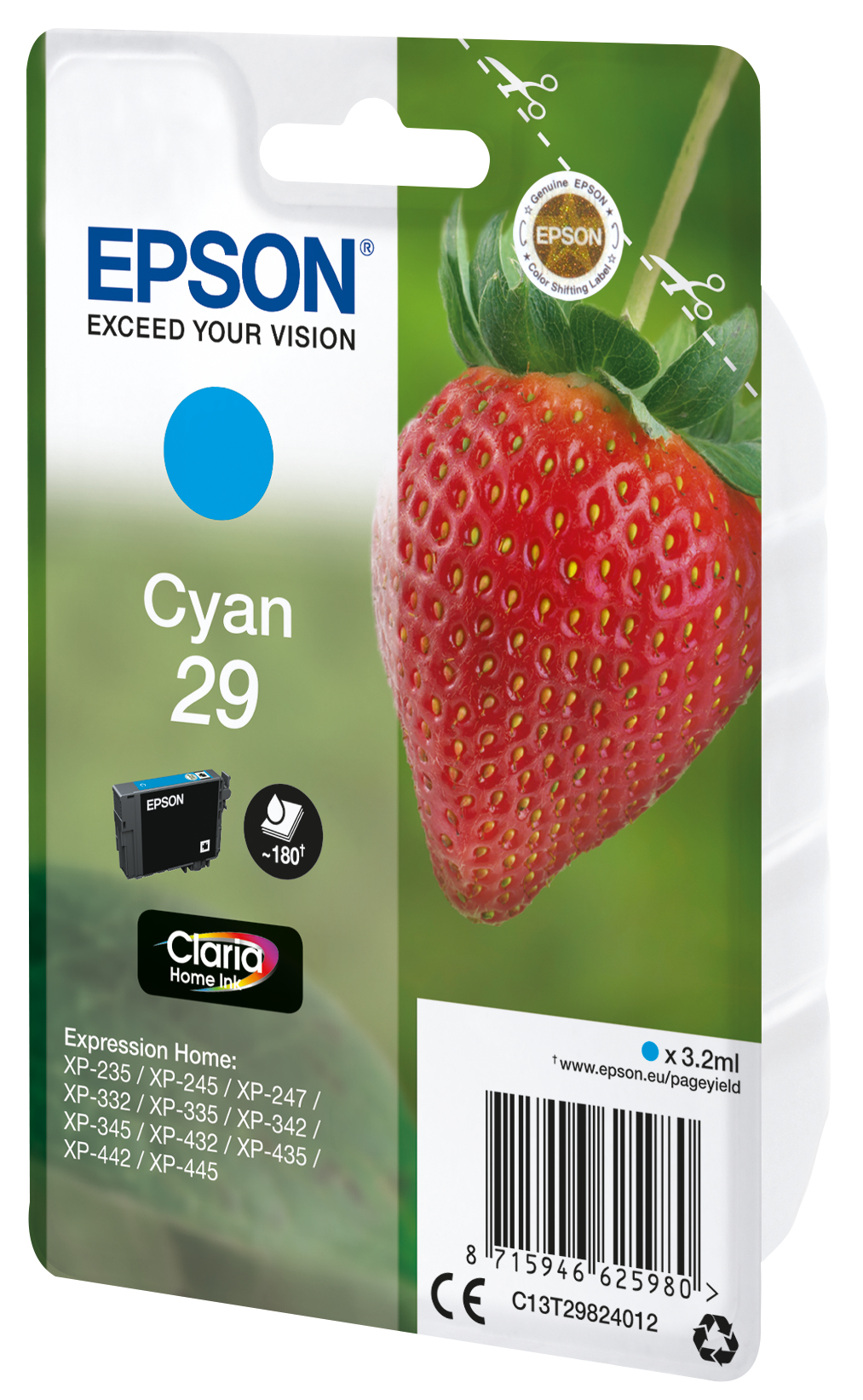 EPSON 29 / T2982 (Erdbeere) cyan Druckerpatrone