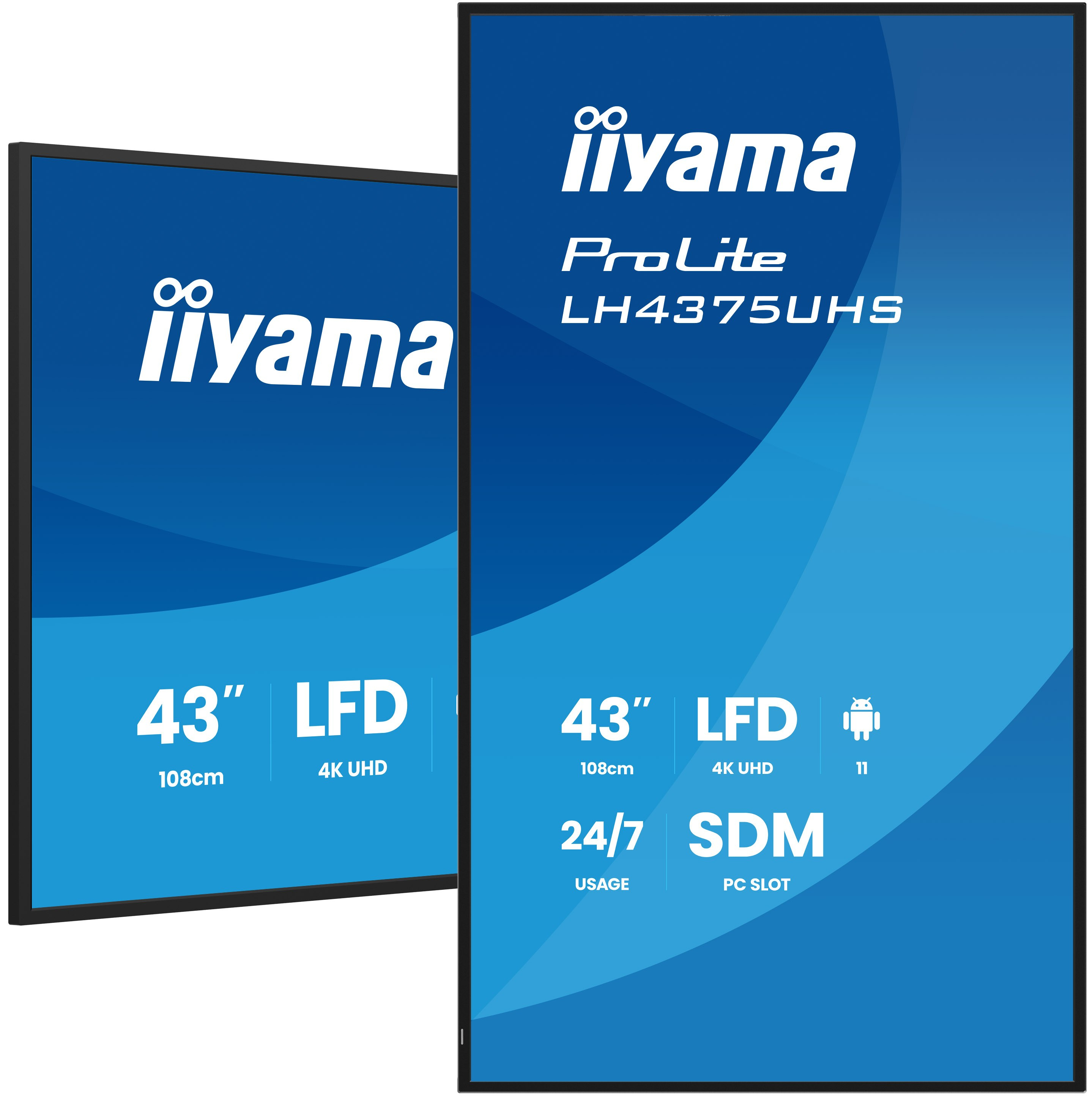 IIYAMA 108cm (42,5) LH4375UHS-B2AG 16:9 2xHDMI+3xDP+2xUSB