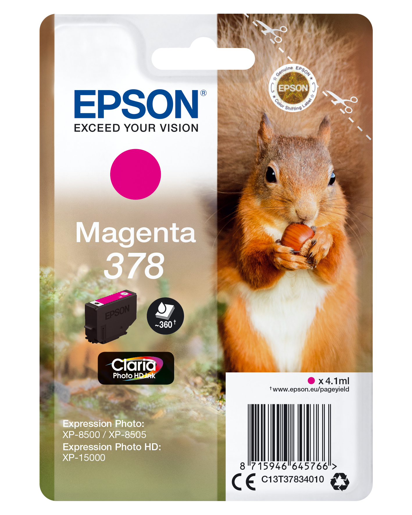 EPSON 378/T37834 (Eichhörnchen) magenta Druckerpatrone