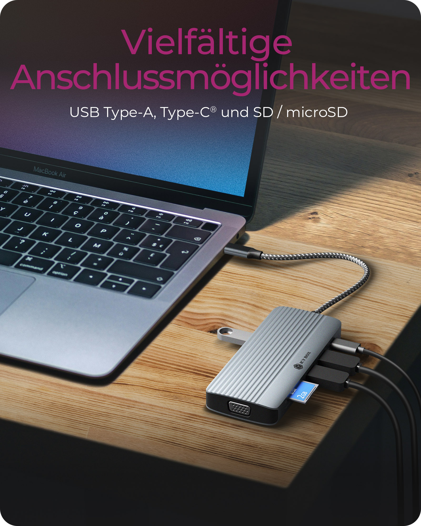 Dockingstation IcyBox PD 10 in 1 1xHDMI 1xVGA USB-C