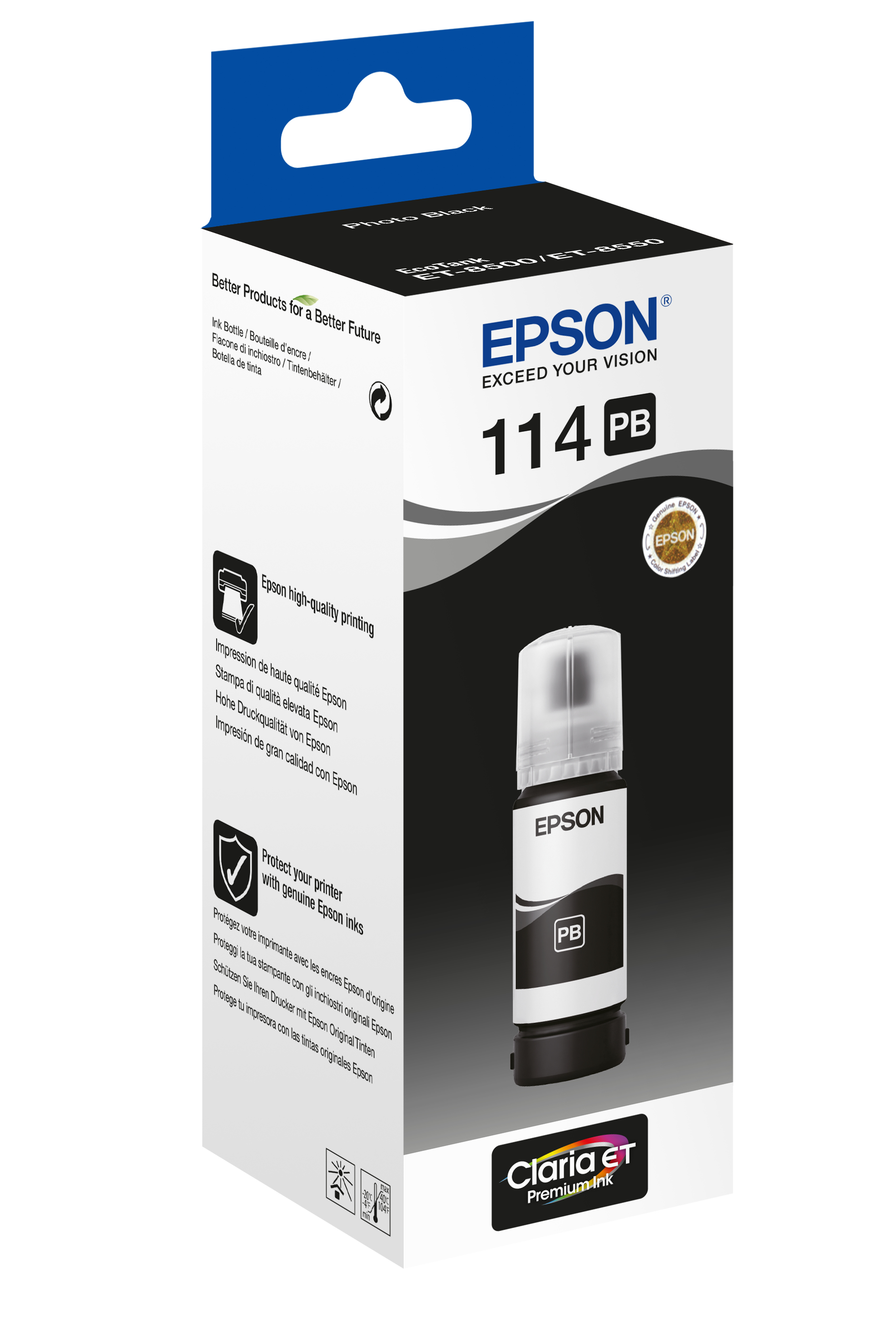 EPSON 114/T07B1 Foto schwarz Tintenflasche