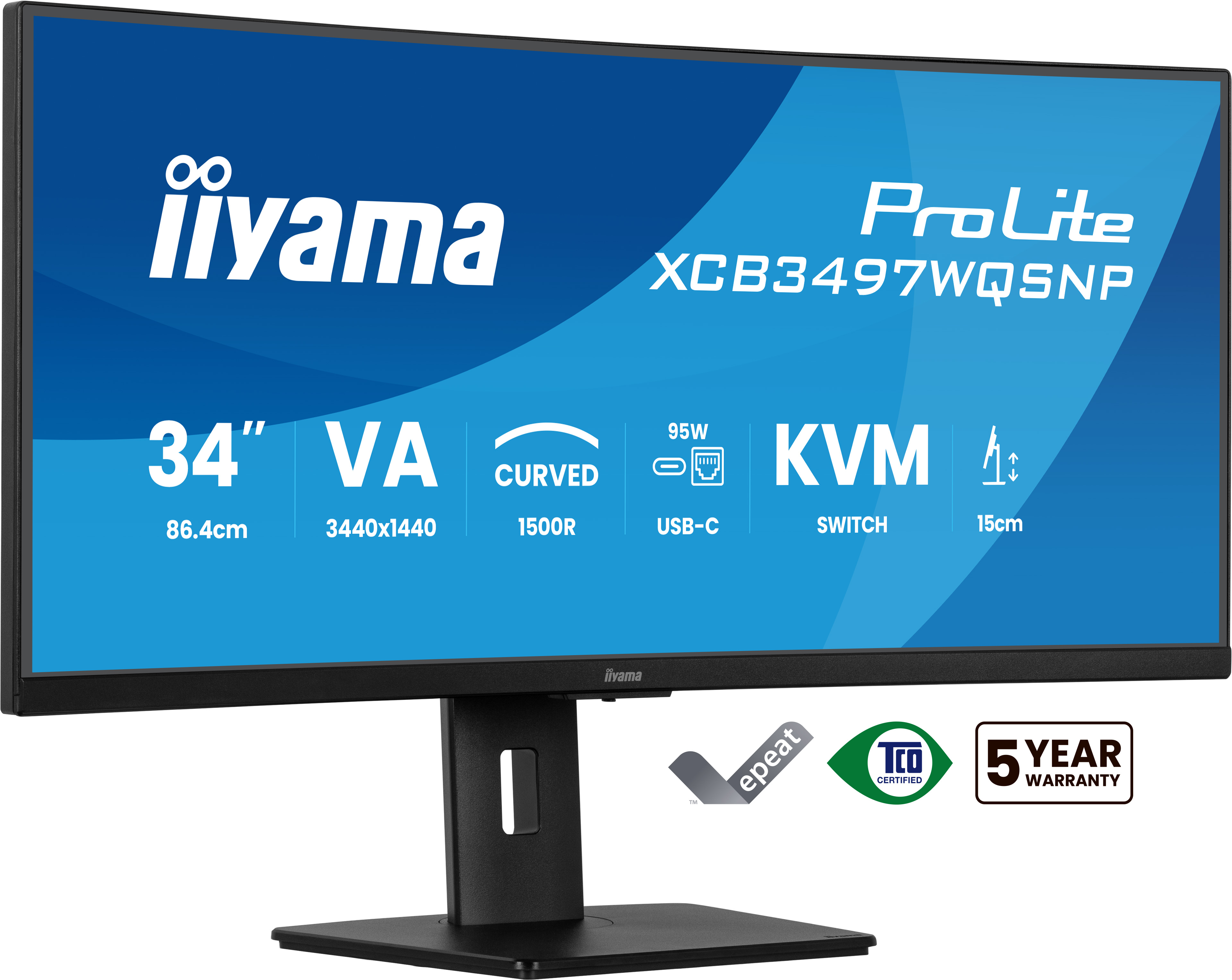 XCB3497WQSNP-B1 34 IN BUS UQHD 3440X1440120HZ 0.4MS 350CD/M 300