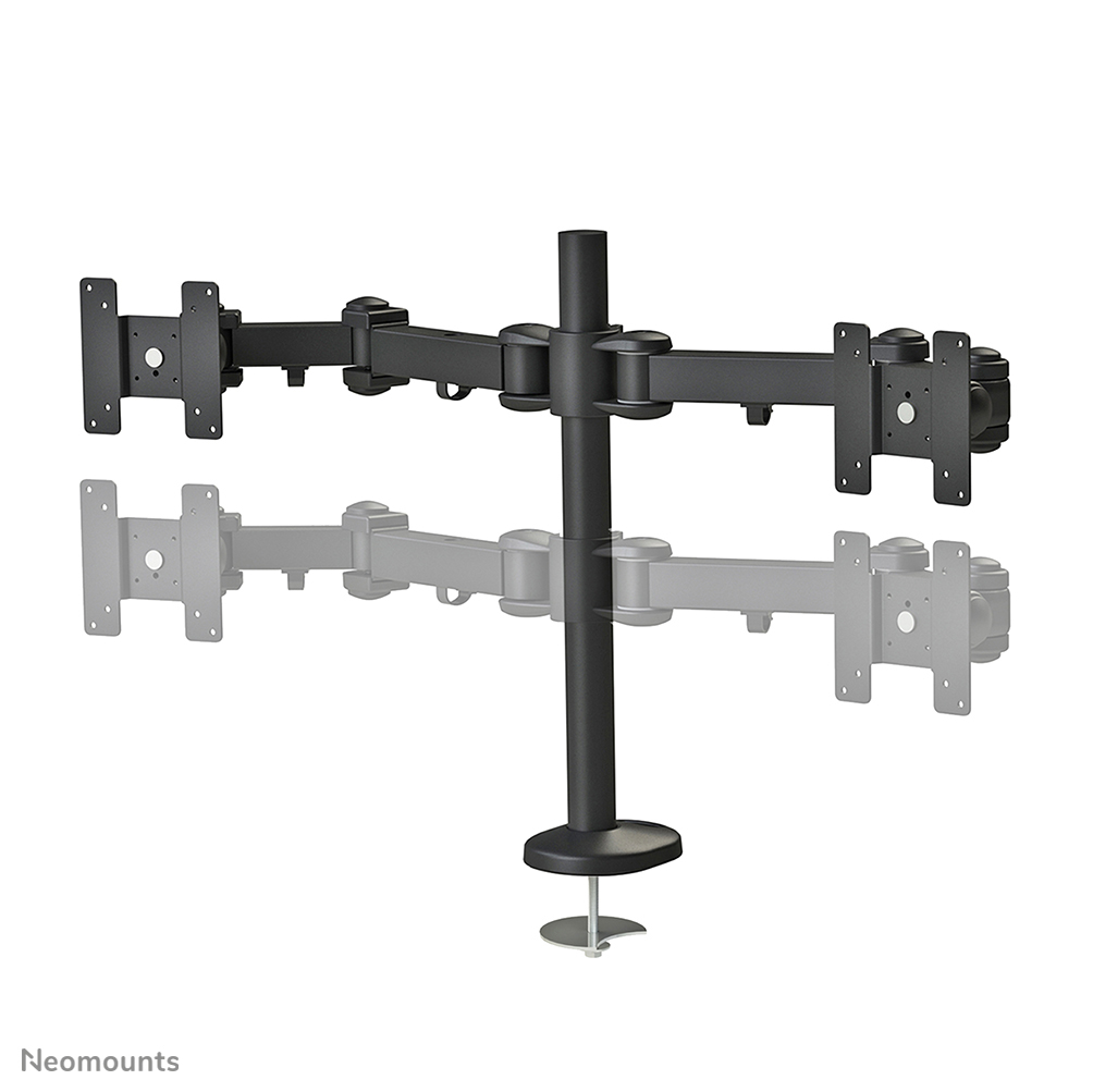 NEOMOUNTS FPMA-D960DG Desk Mount Grommet 2xFlatscreen 25,4-68cm 10-27Zoll VESA 75x75/100x100mm 12kg pivot kipp-dreh-schwe