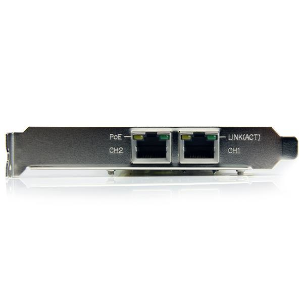 STARTECH.COM Dual Port PCI Express Gigabit Netzwerkkarte - 2 Port RJ45 PCIe PoE/PSE NIC Server Adapter - 10/100/1000 Mbit