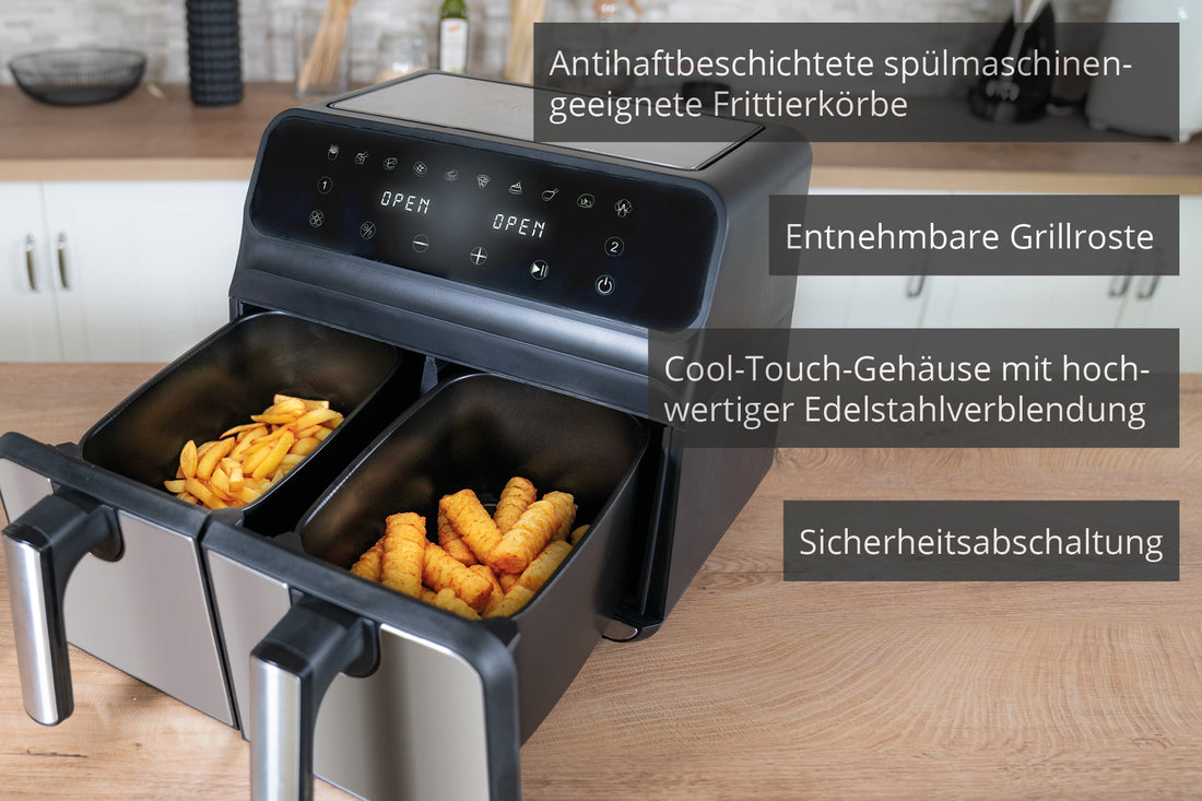 Heißluftfritteuse Doppelkammer Twin Zone