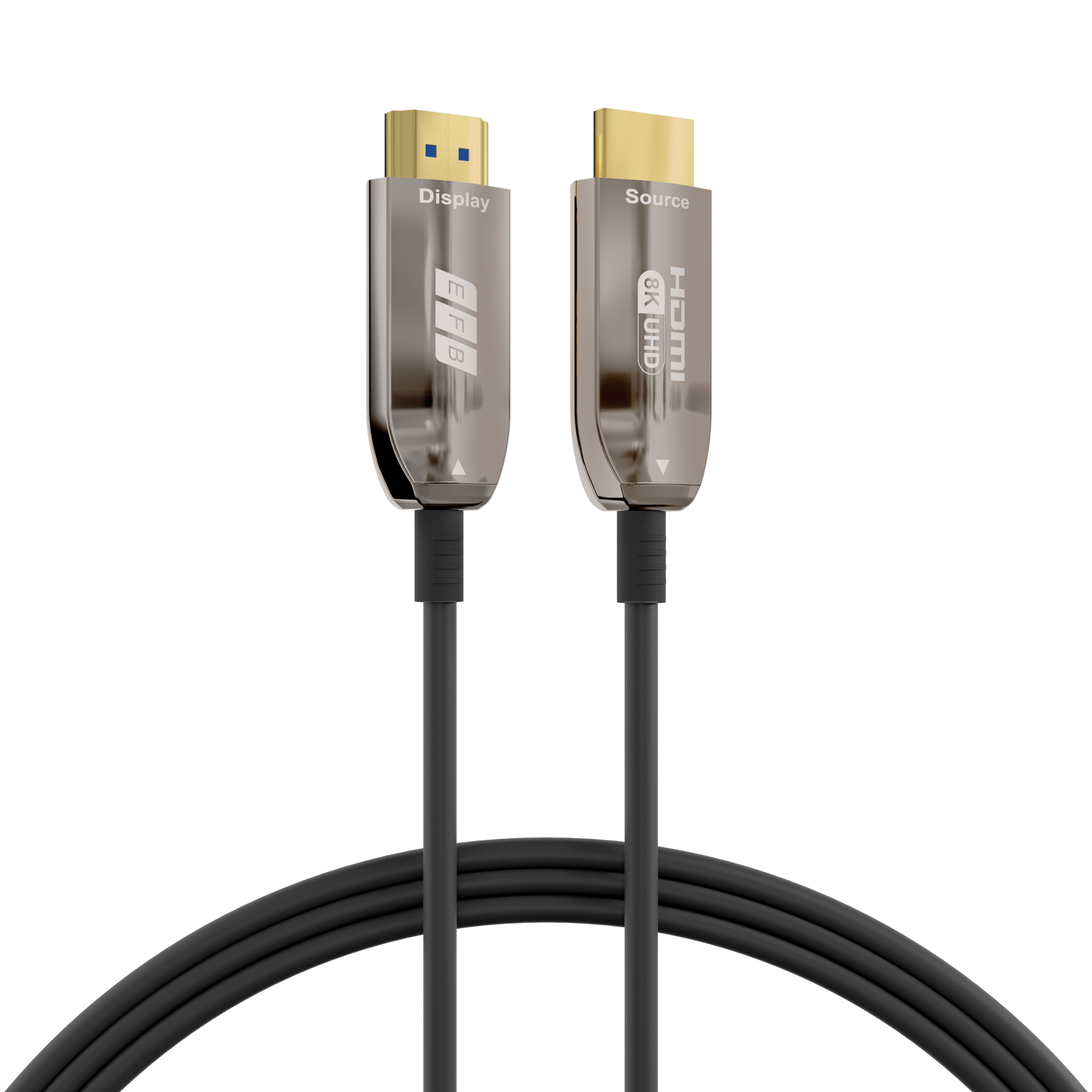 EFB HDMI Glasfaserkabel AOC aktiv 20m schwarz kompatibel mit HDMI 2.1/2.0