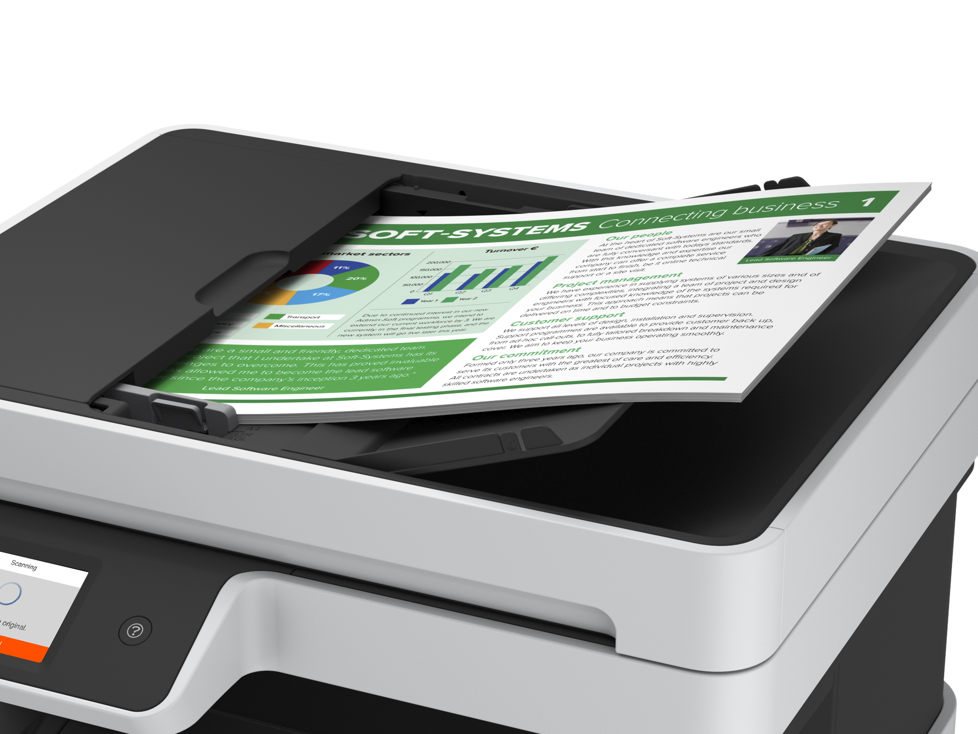 EPSON EcoTank ET-5150 3 in 1 Tintenstrahl-Multifunktionsdrucker grau