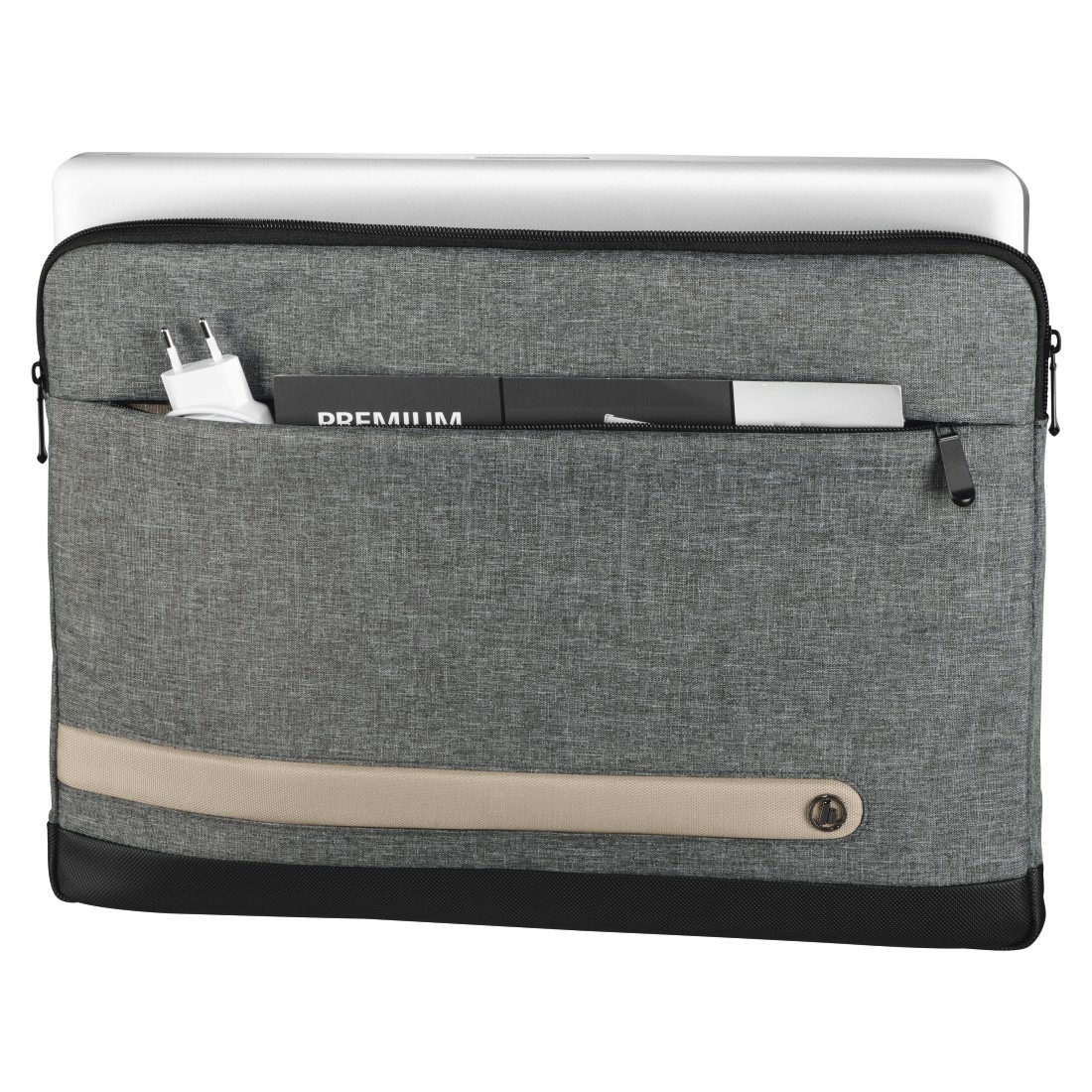 hama Laptophülle Terra Kunstfaser grau bis 39,6 cm (15,6 Zoll)