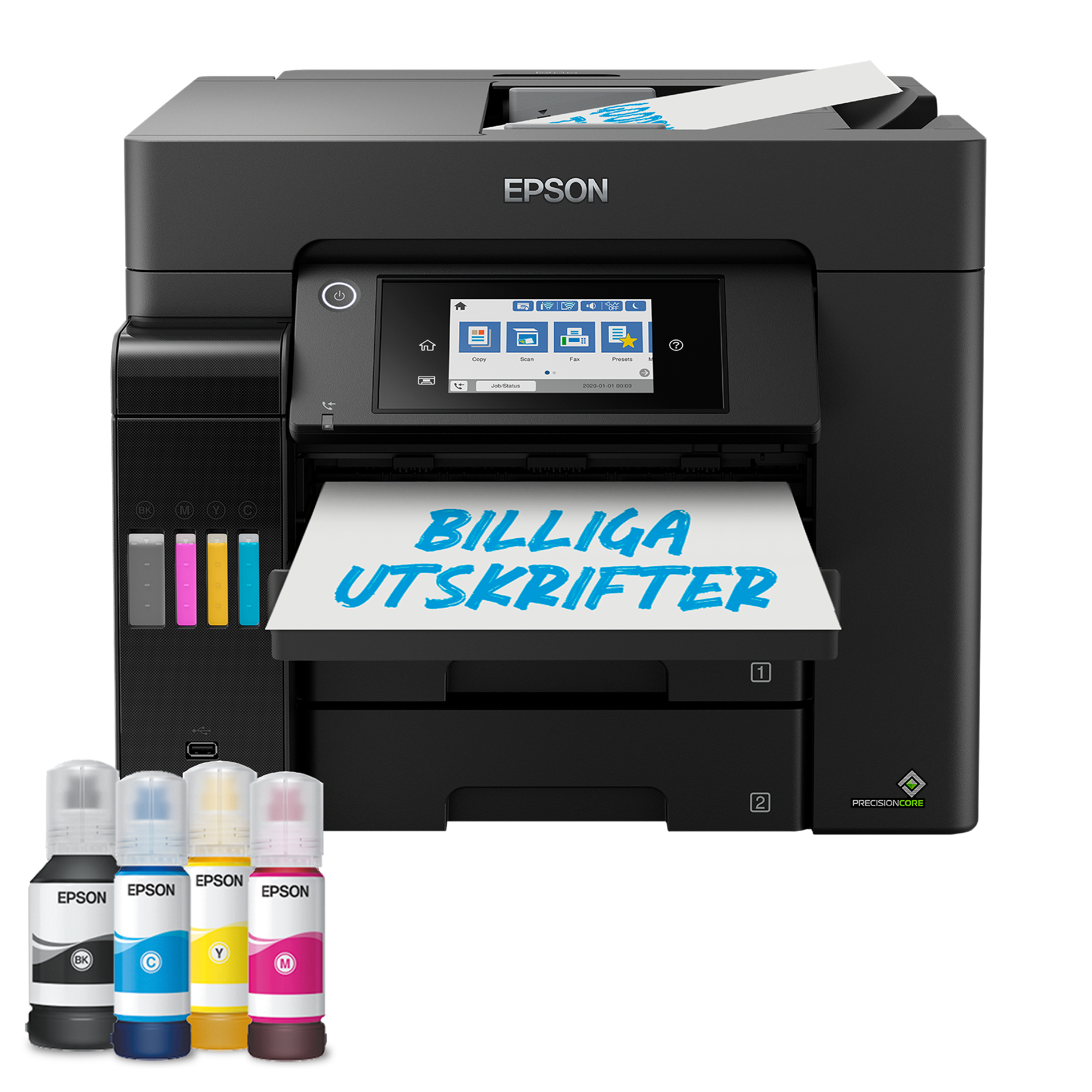 EPSON EcoTank ET-5855 4 in 1 Tintenstrahl-Multifunktionsdrucker schwarz