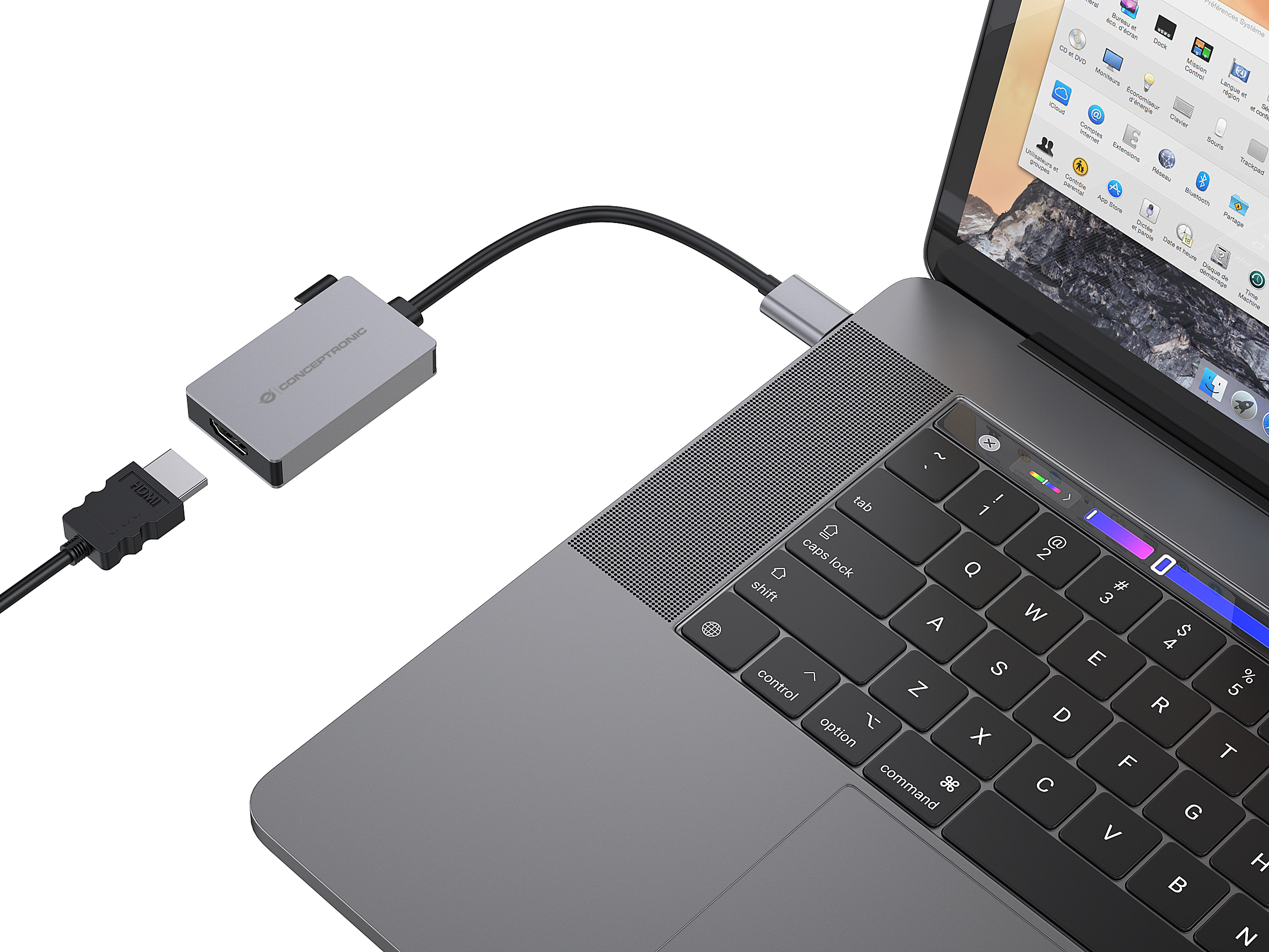 CONCEPTRONIC Adapter USB-A3.2->HDMI1.4 1080/60Hz 0.16m gr