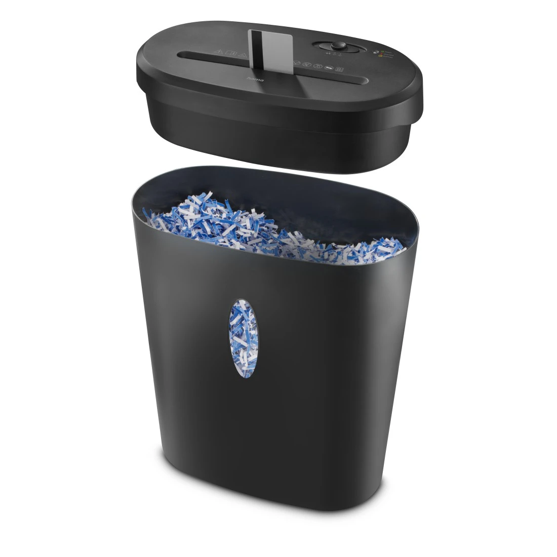 hama Safe X120 Aktenvernichter mit Partikelschnitt P-4, 4 x 40 mm, bis 12 Blatt, schwarz