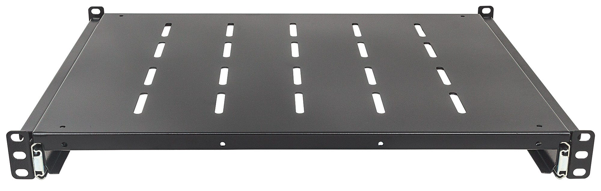 INTELLINET 48,3cm 19 Zoll Fachboden ausziehbar 1 HE 600mm tief 350mm Ablageflaeche schwarz