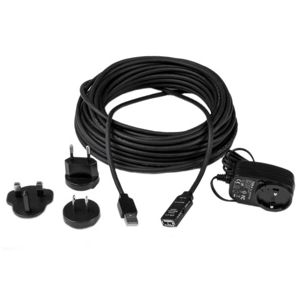 STARTECH.COM 15m USB 2.0 Repeater Kabel - Aktives USB Verlängerungskabel mit Signalverstärker - 1 x USB Stecker/ 1 x USB Buchse