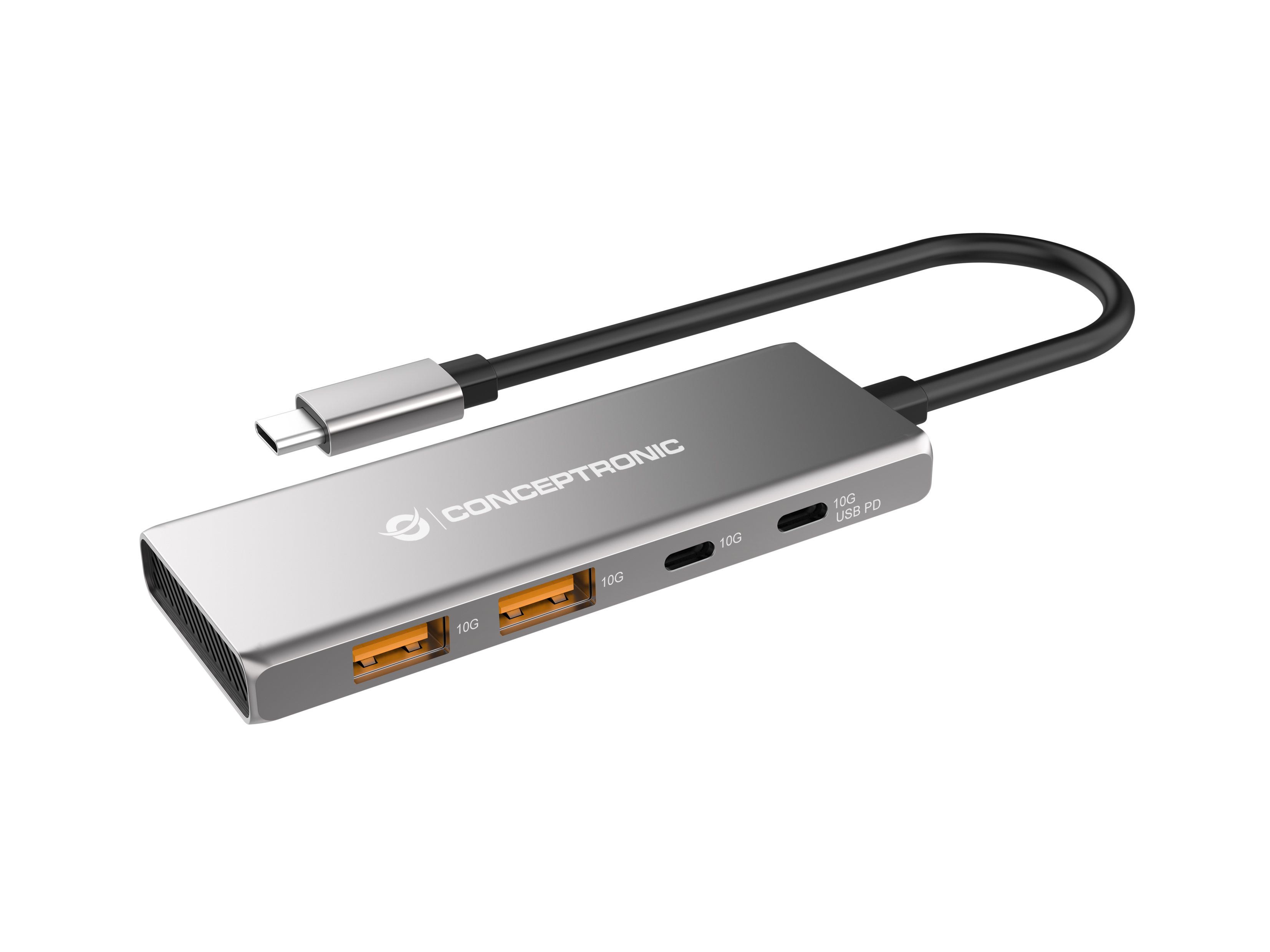 CONCEPTRONIC 4-1 Dock USB-C->2xUSB-C/2xUSB-A/100WPD 25cm gr