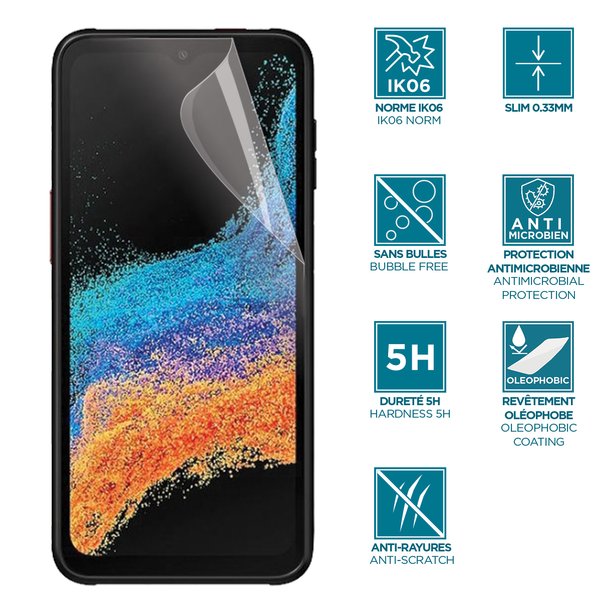 SCREEN PROTEC. ANTI-SHOCK IK06 CLEAR GALAXY XCOVER 6 PRO 6.6IN