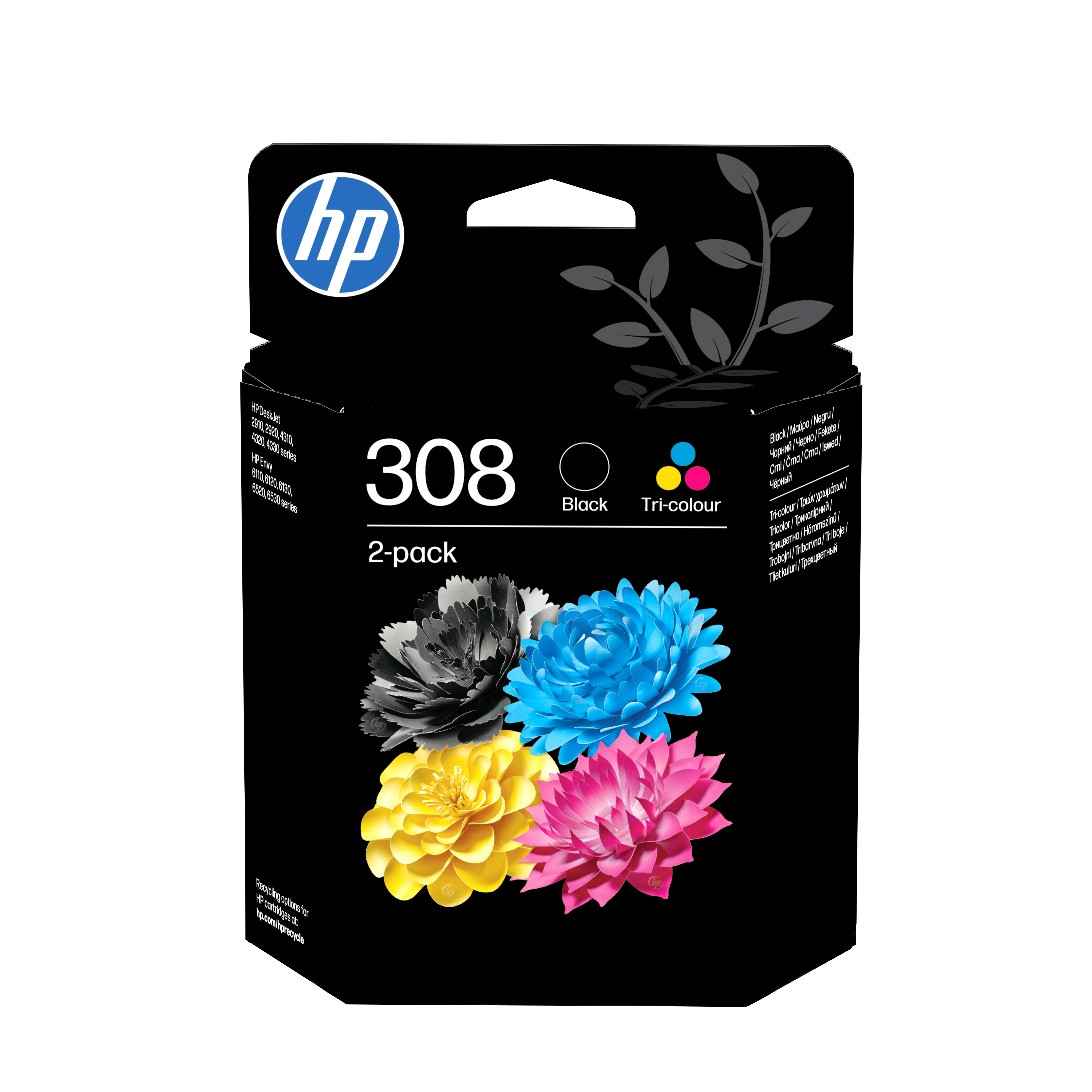 HP 308 Schwarz+dreifarbig Tintenpatrone