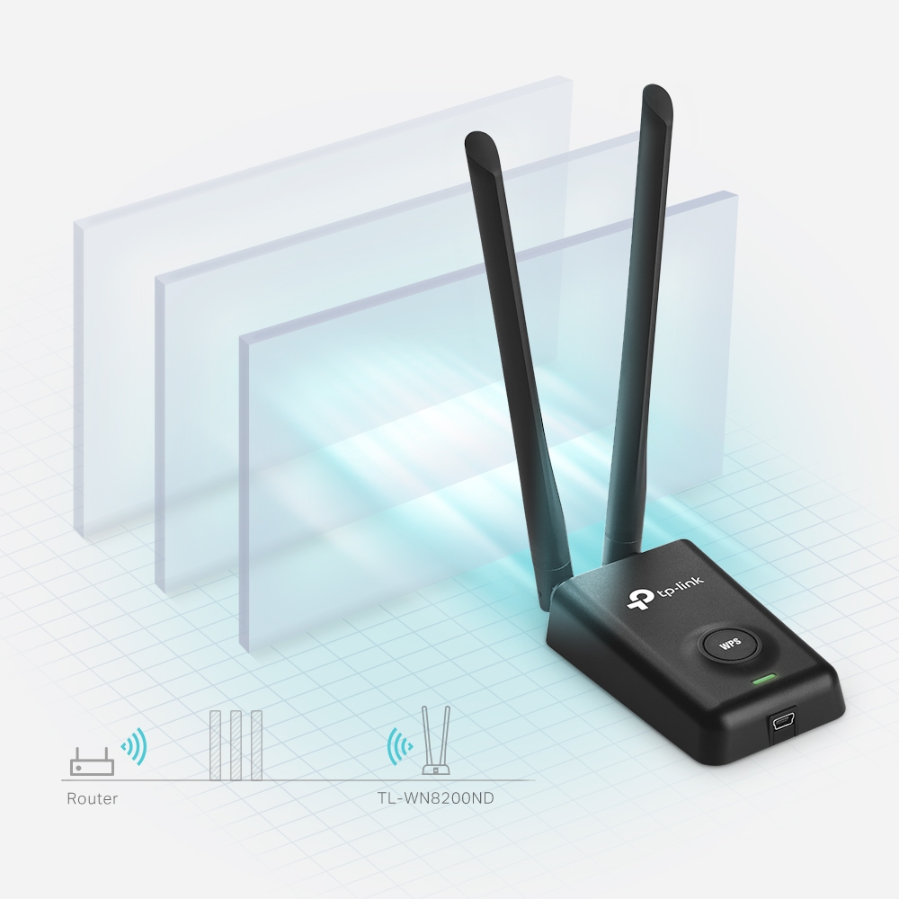 TP-Link WL-USB TL-WN8200ND (300MBit)High Power