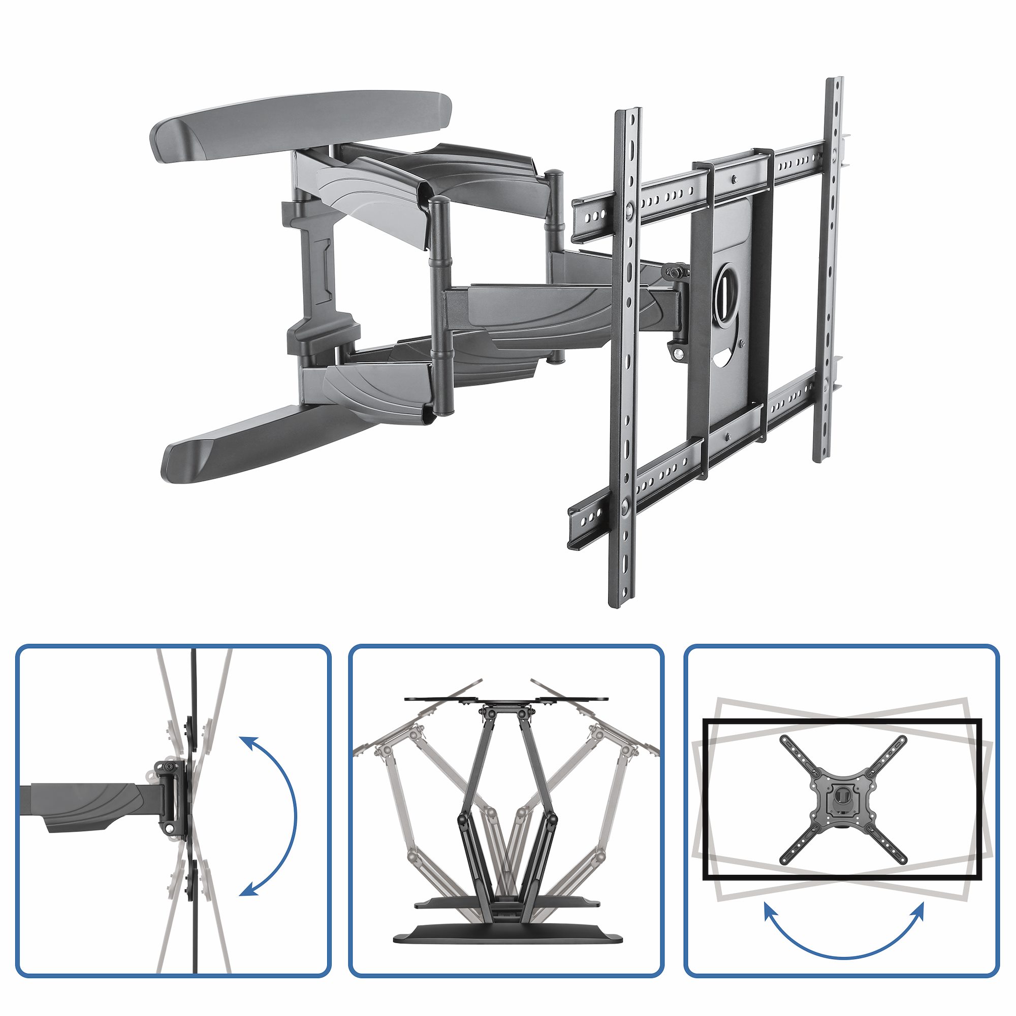 STARTECH.COM TV Wandhalterung - Vollbeweglich - Heavy Duty Stahl-Unterstützt 32 bis 70Zoll LED LCD Flachbildfernseher bis zu 45 Kg