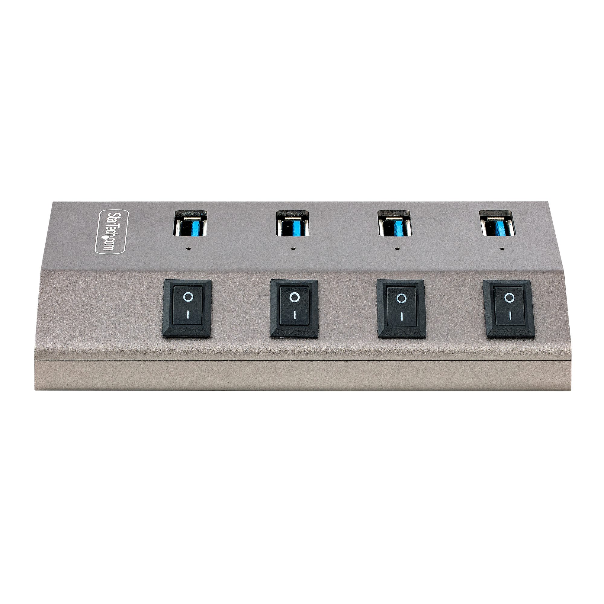 4-PT USB HUB W/ON/OFF SWITCHES WITH INDIVIDUAL ON/OFF SWITCHES