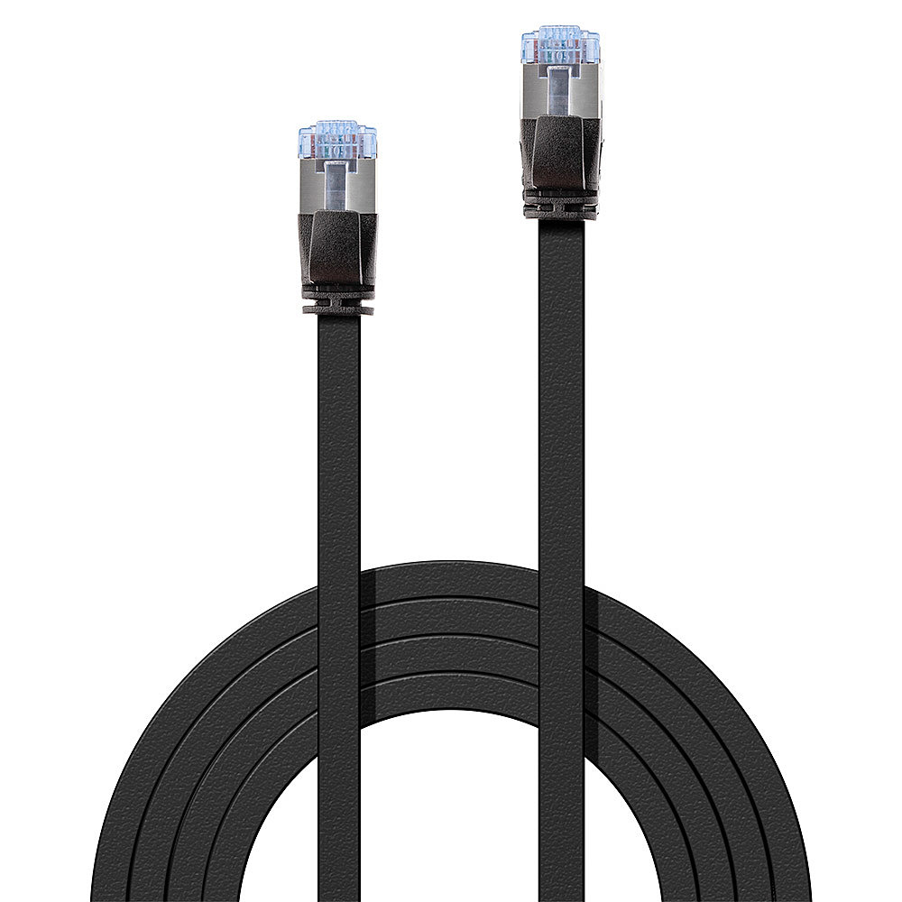 LINDY Patchkabel Cat6A U/FTP Flachband schwarz 2.00m