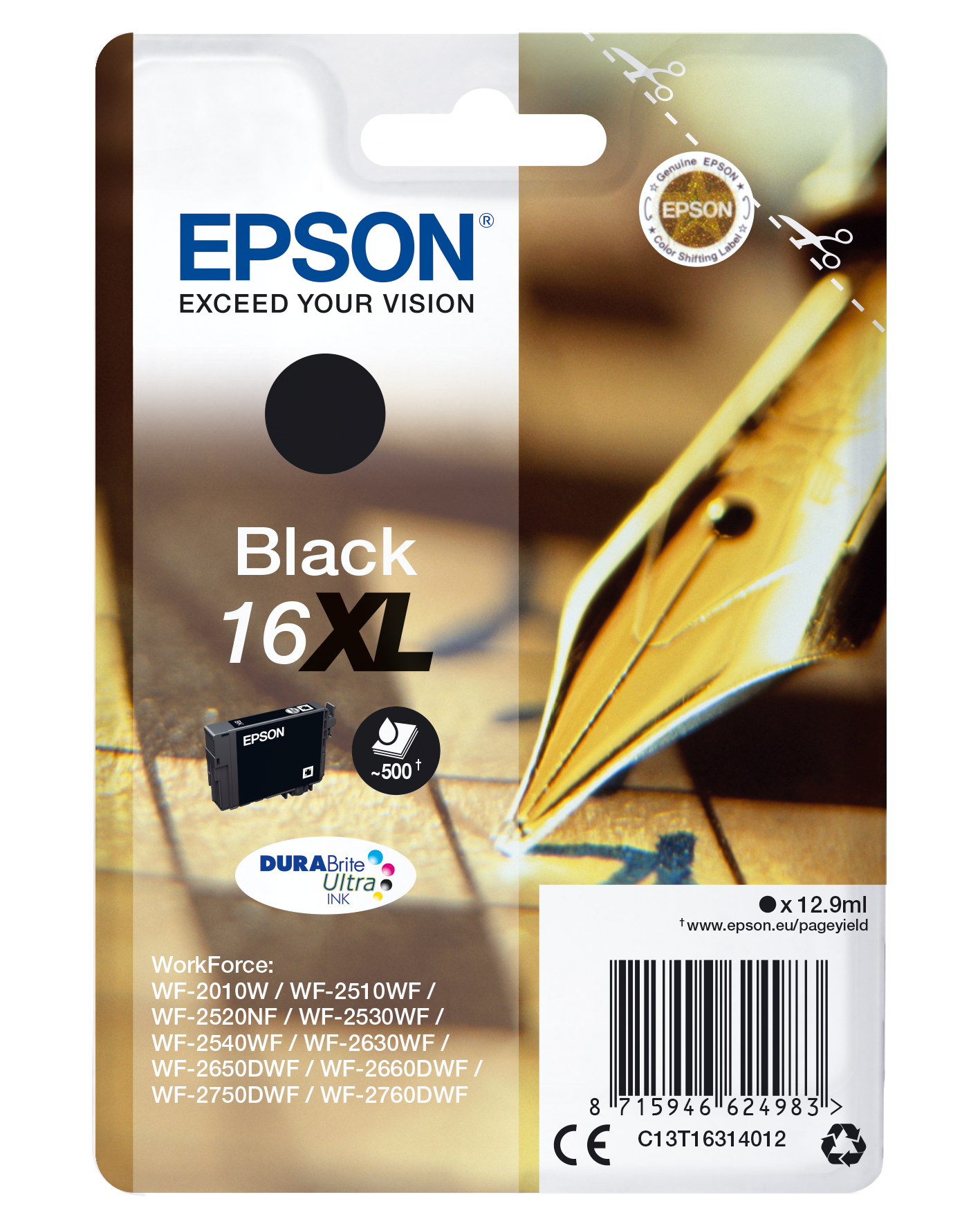 EPSON 16XL / T1631XL (Füller) schwarz Druckerpatrone