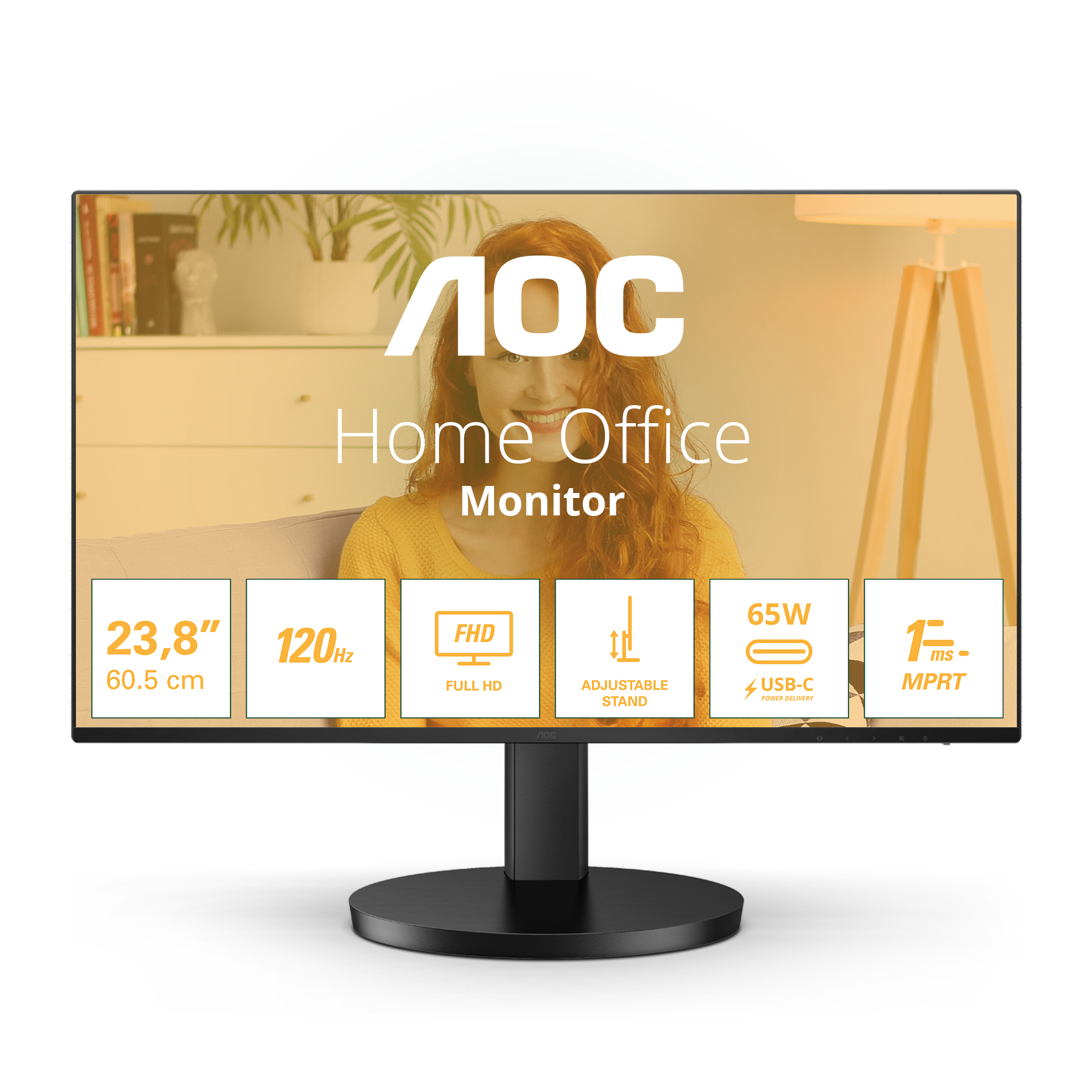 AOC 60,5cm (23,8) 24B3CF2 16:09 HDMI+USB-C IPS Lift black retail
