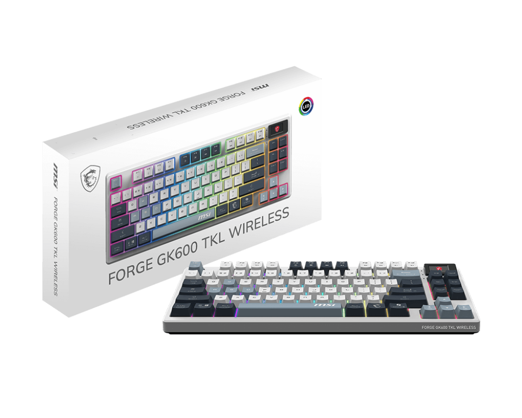 MSI FORGE GK600 TKL W SKY Gaming Keyboard Wireless