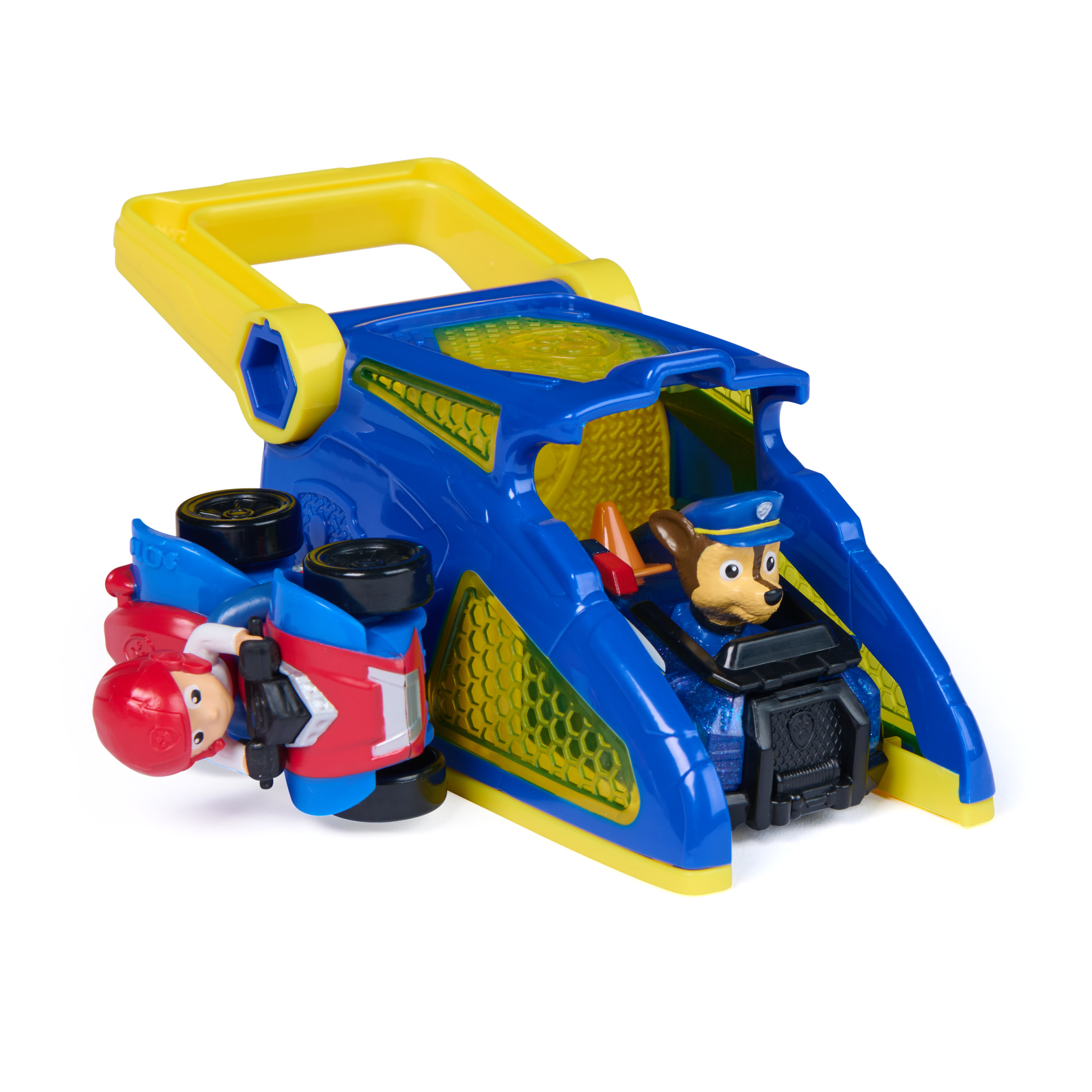 Paw Patrol - Pup Squad Launcher mit Chase und Ryder Fahrzeugen, Spielfahrzeug