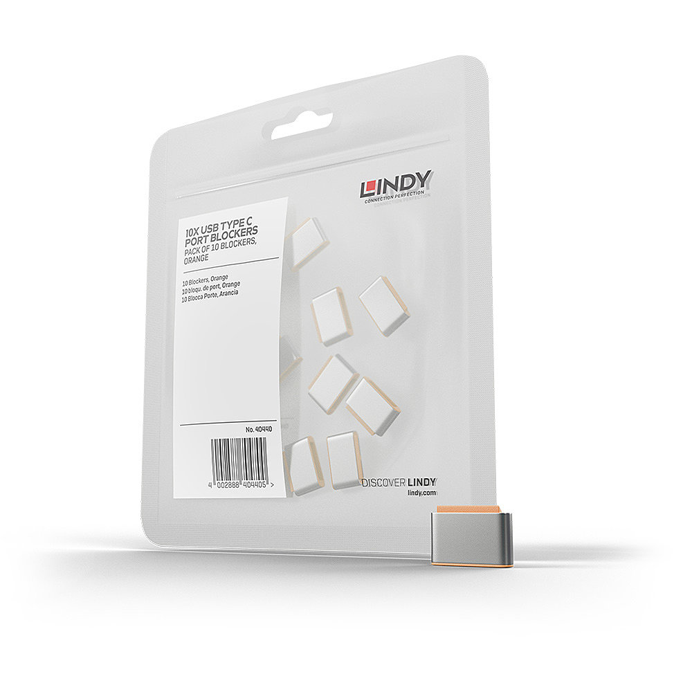 LINDY USB Typ C Port Schloss orange 10 Stück