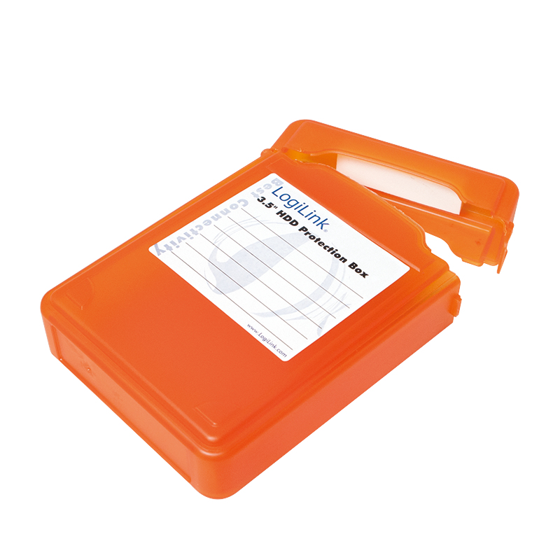 Logilink Festplatten Schutz-Box für 3,5 HDD´s, orange