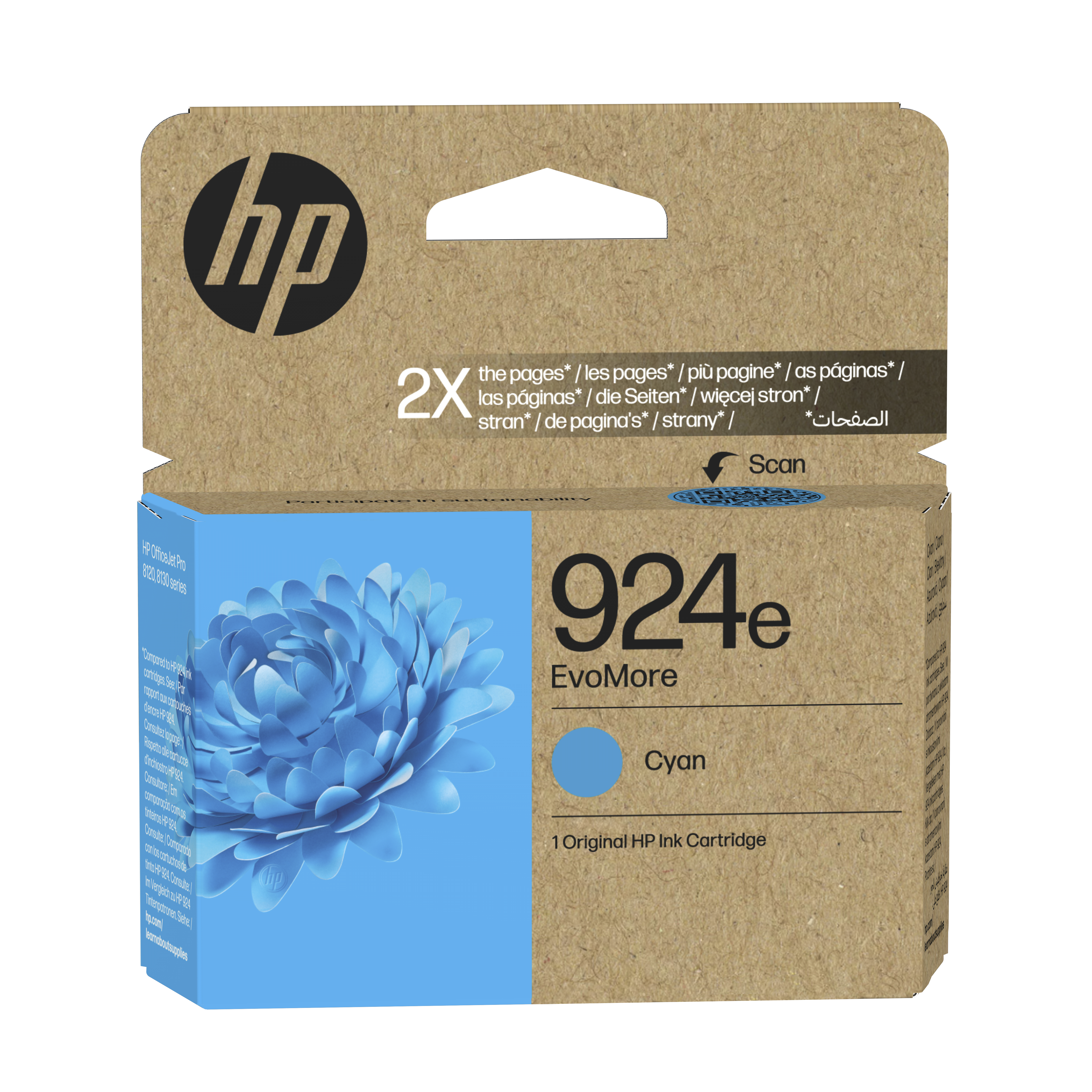 HP 924e(4K0U7NE) cyan Druckerpatrone