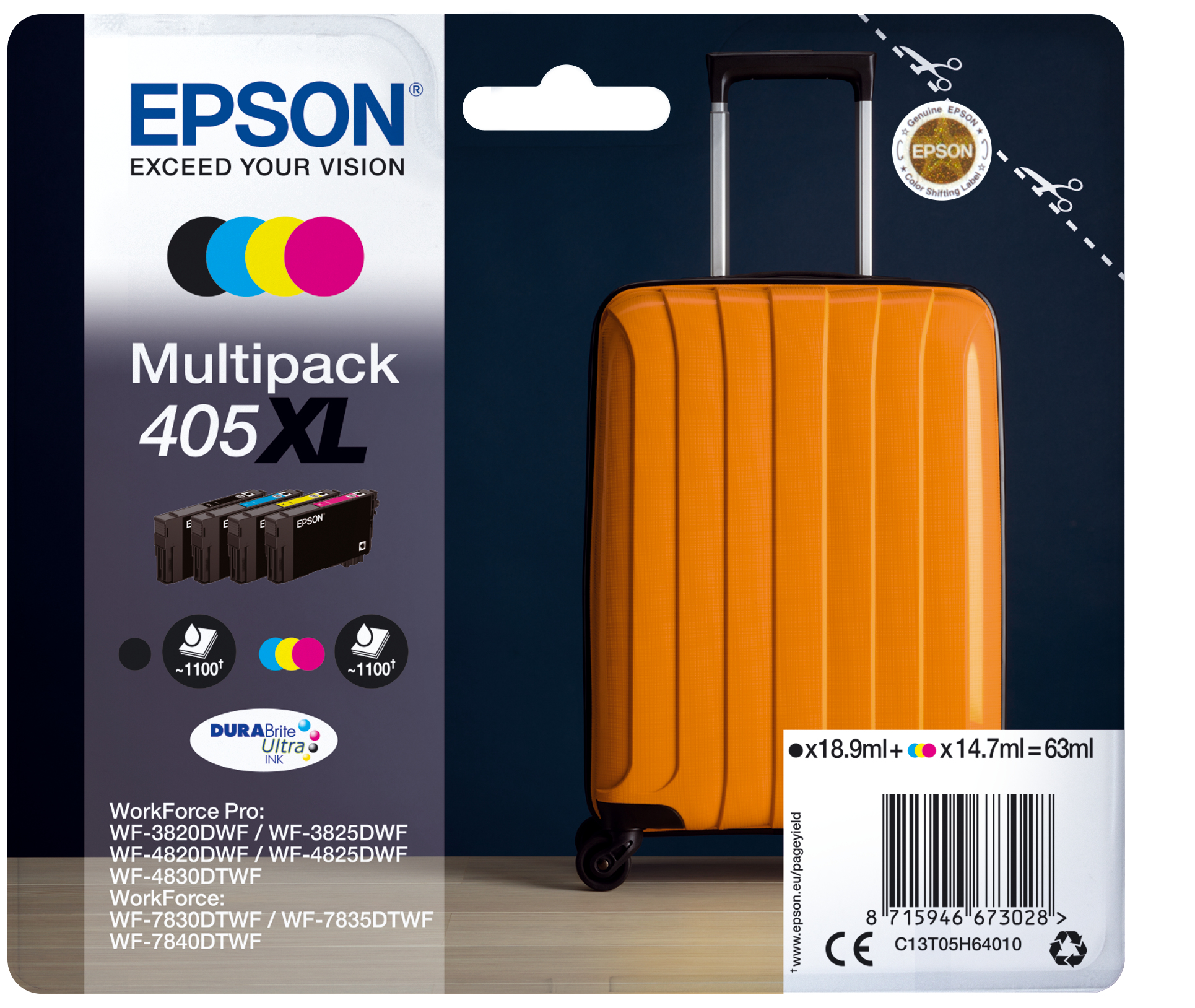 EPSON 2LB Multipack 4-colours 405XL DURABrite Ultra Ink w/s
